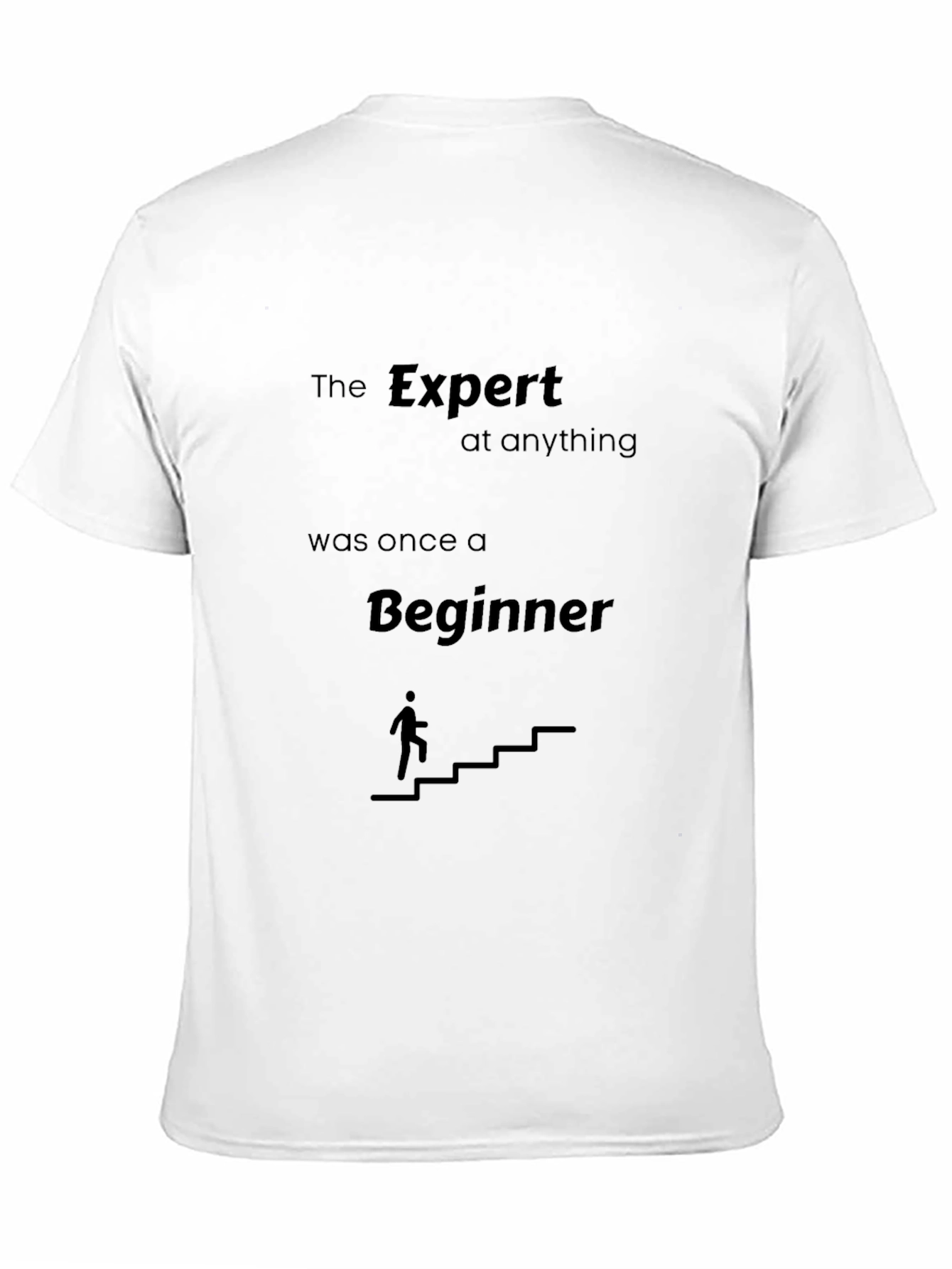 Expert Beginner Motivational Black T-Shirt