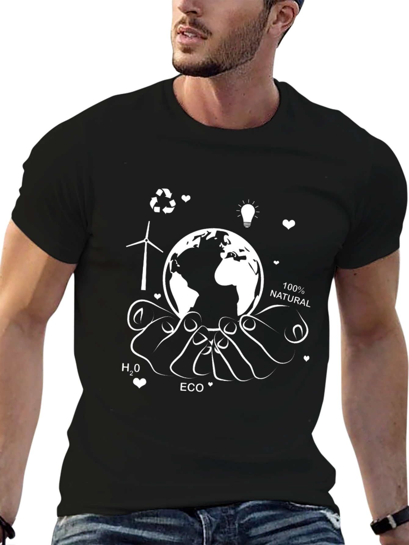 Eco-Friendly Planet Graphic Tee