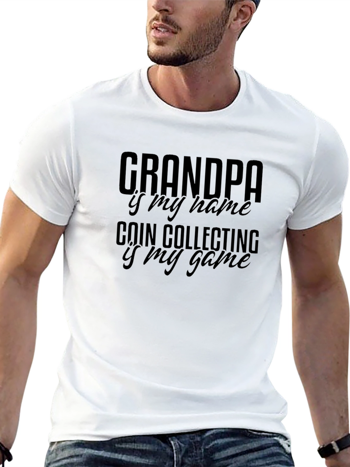 Grandpa Coin Collecting Hobby T-Shirt