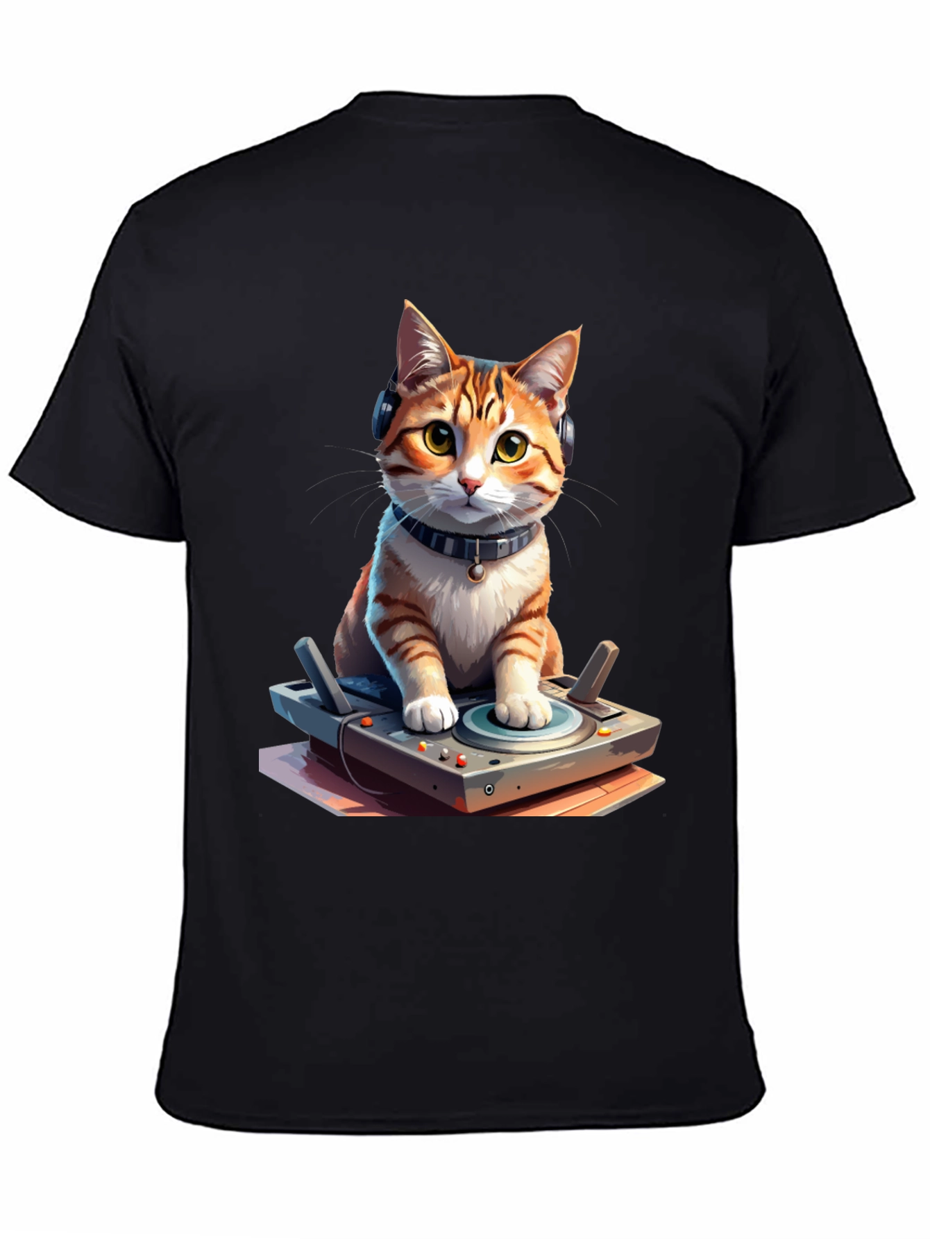 DJ Cat Graphic Tee - Cool & Unique Design