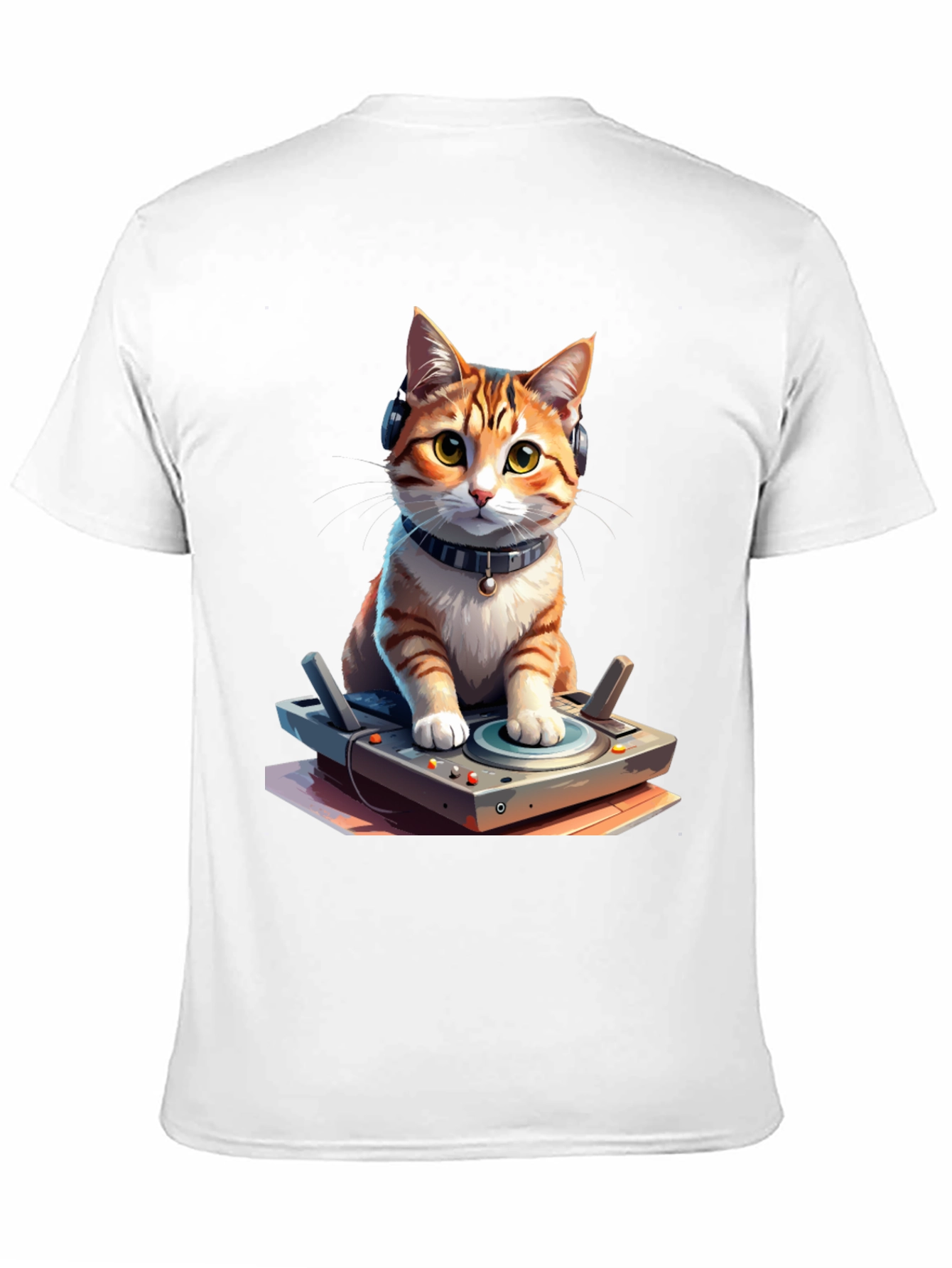 DJ Cat Graphic Tee - Cool & Unique Design