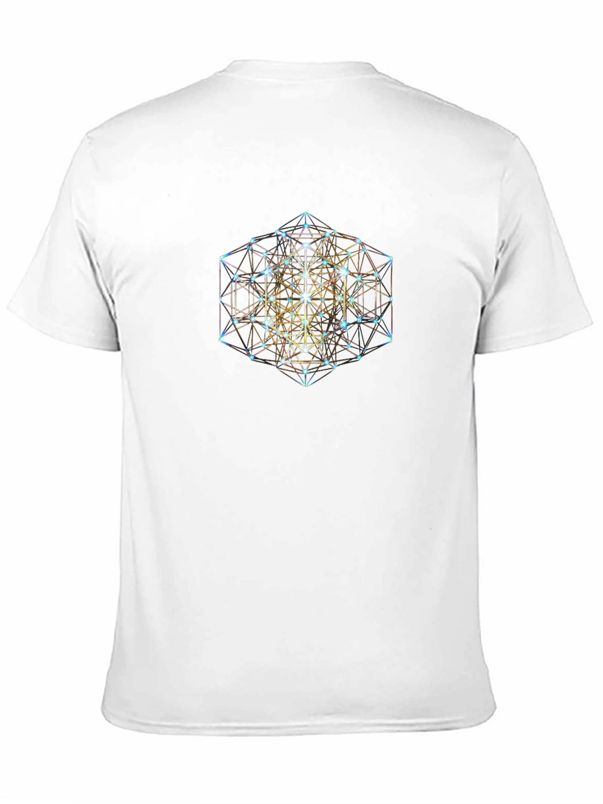 Geometric Cube Graphic Black T-Shirt