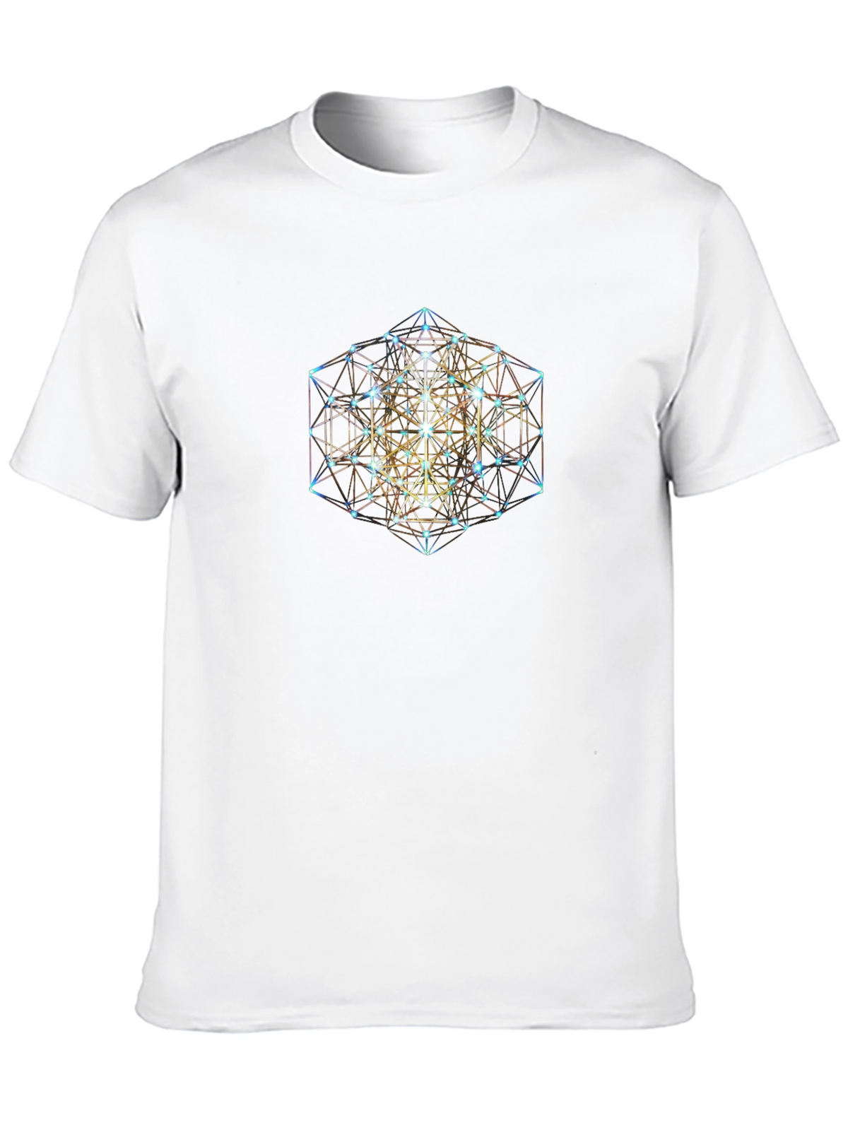 Geometric Cube Graphic Black T-Shirt