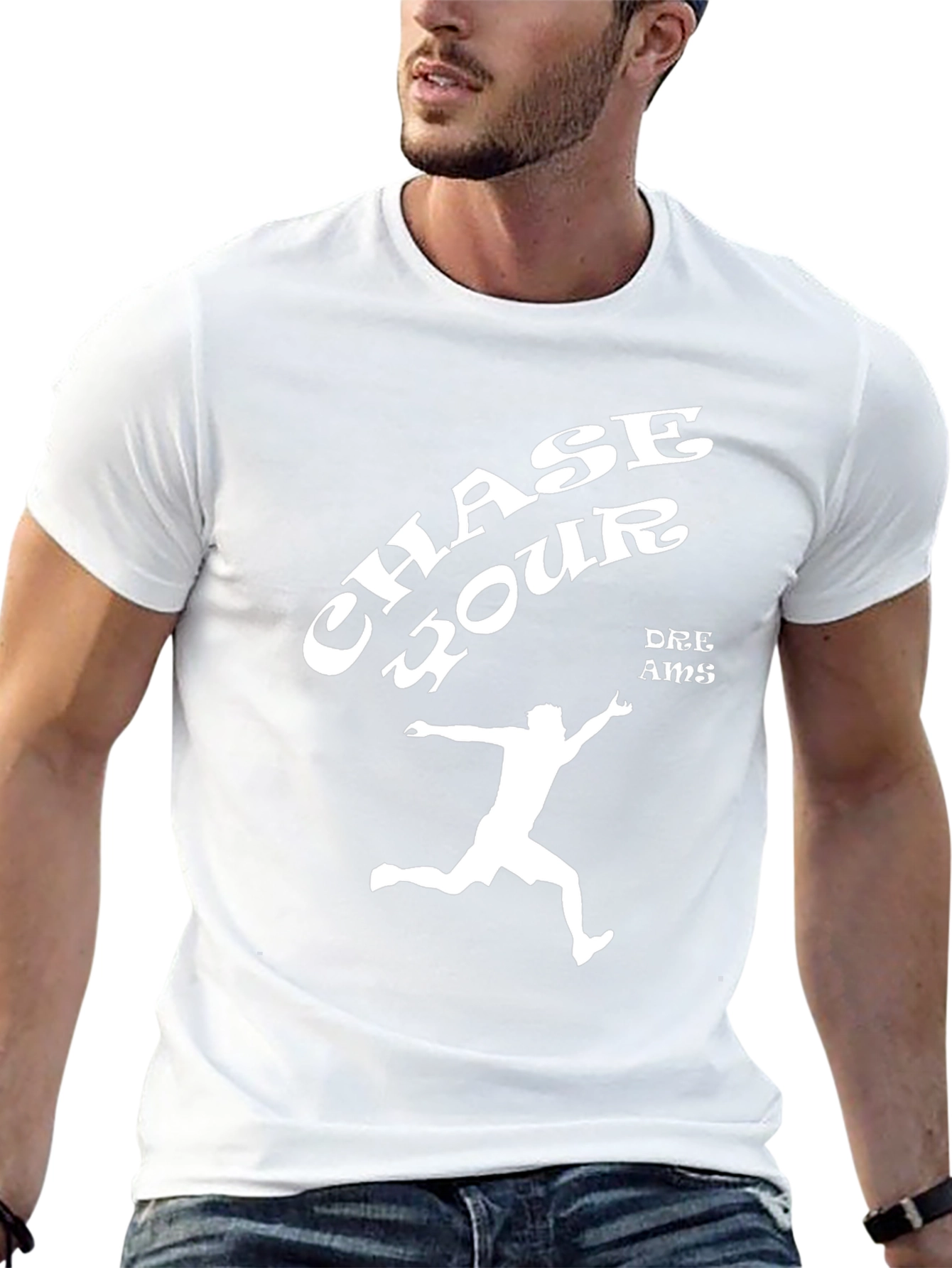 Chase Your Dreams Black Graphic T-Shirt