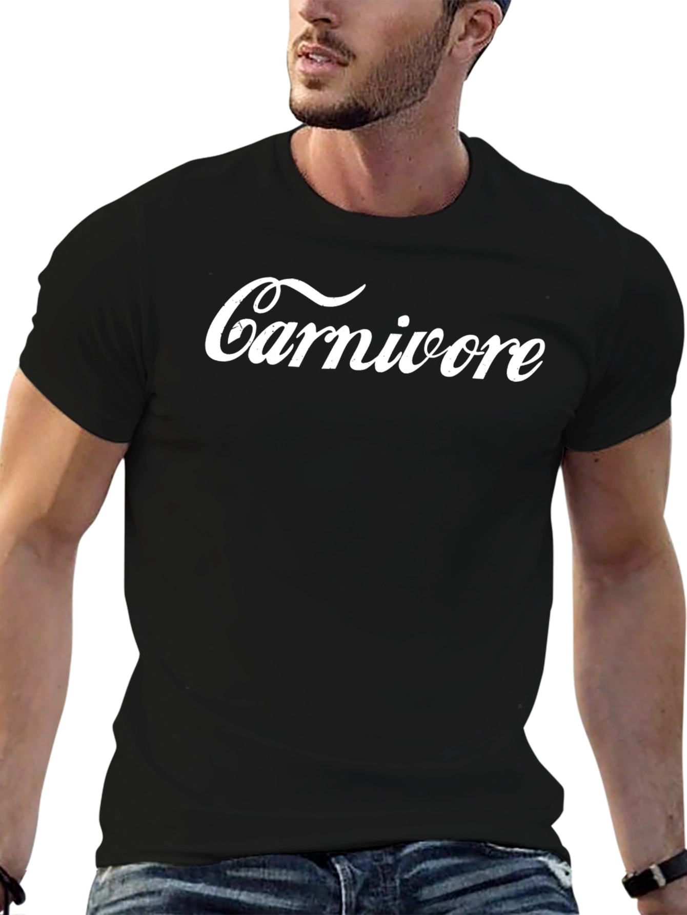 Carnivore Graphic Tee - Black Cotton T-Shirt