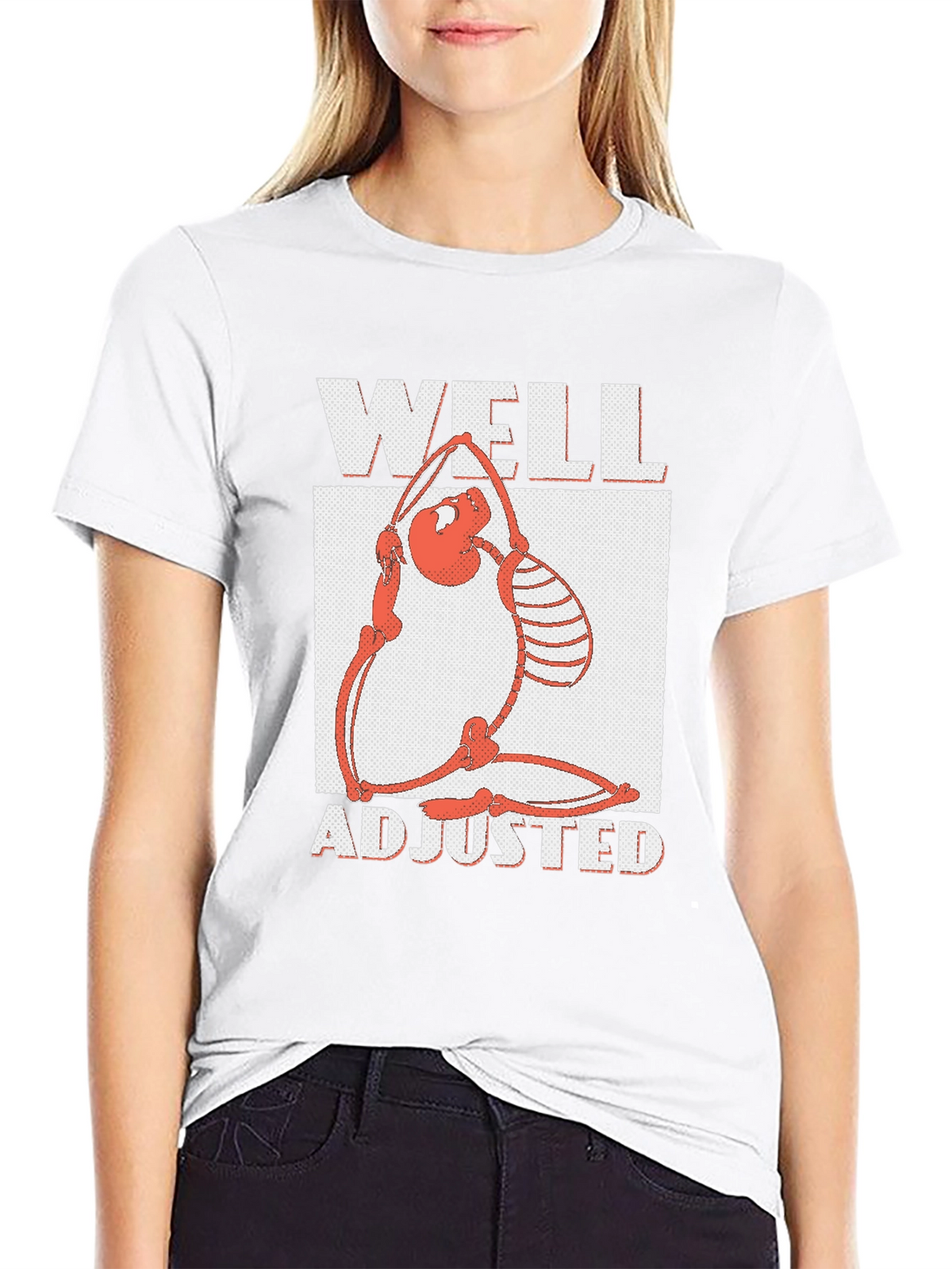 Well Adjusted Graphic Tee - Funny Skeleton Yoga Shirt