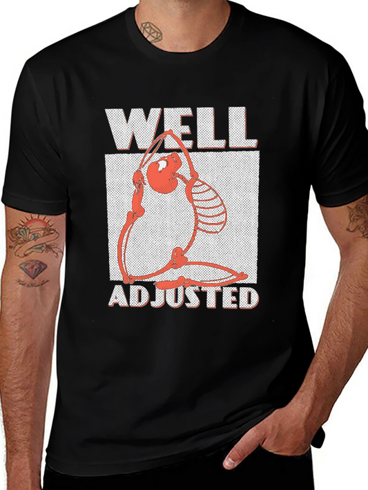 Well Adjusted Graphic Tee - Funny Skeleton Yoga Shirt