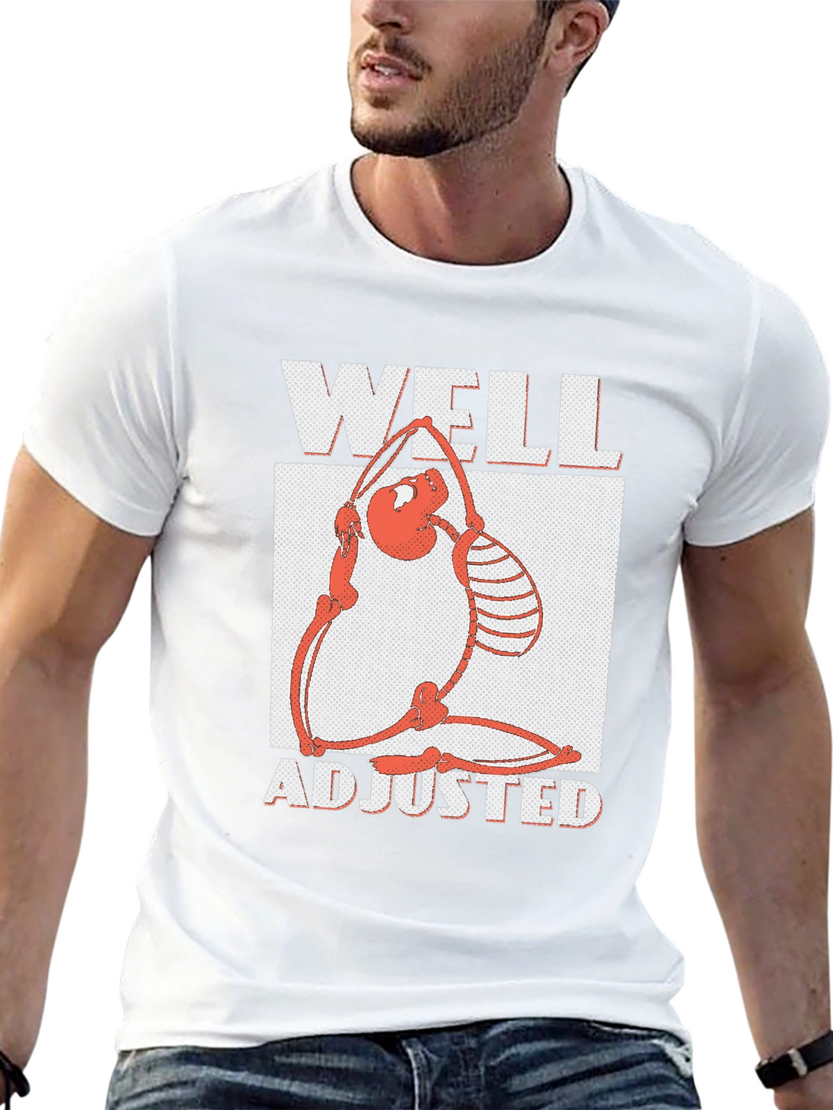 Well Adjusted Graphic Tee - Funny Skeleton Yoga Shirt