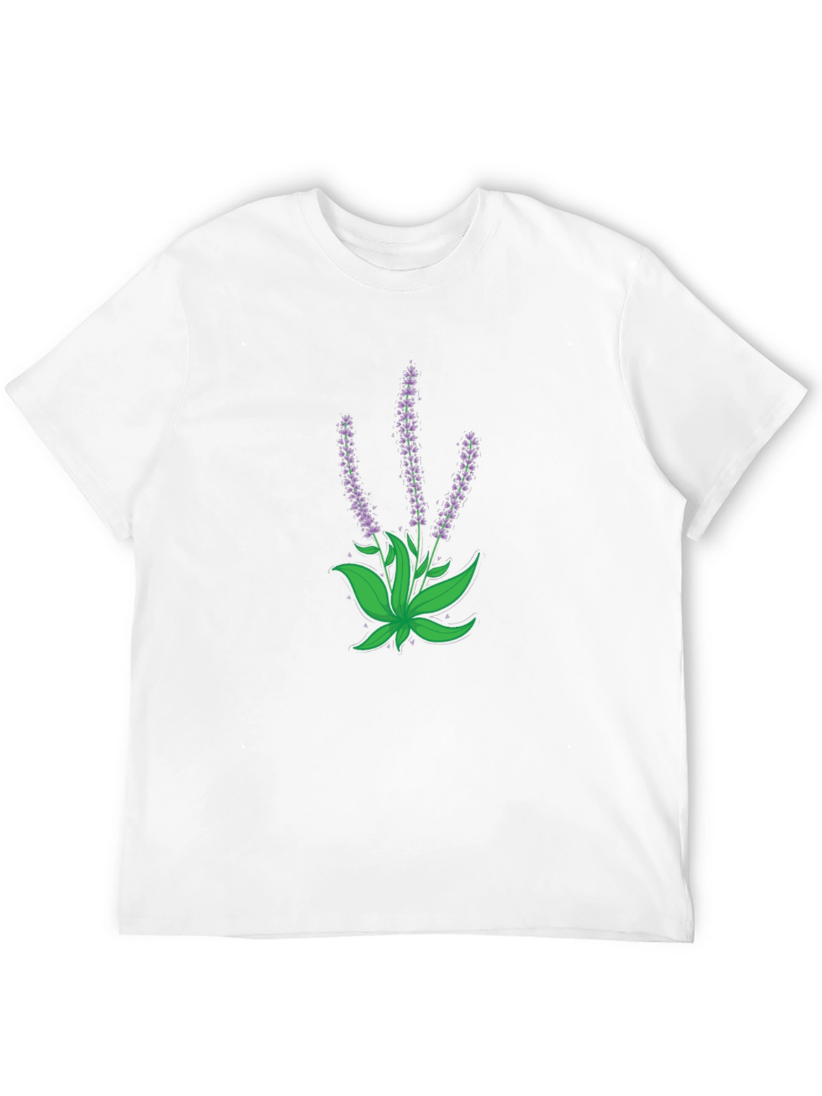 Lavender Graphic Black T-Shirt