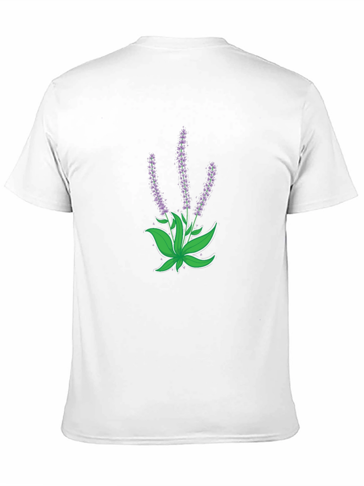 Lavender Graphic Black T-Shirt