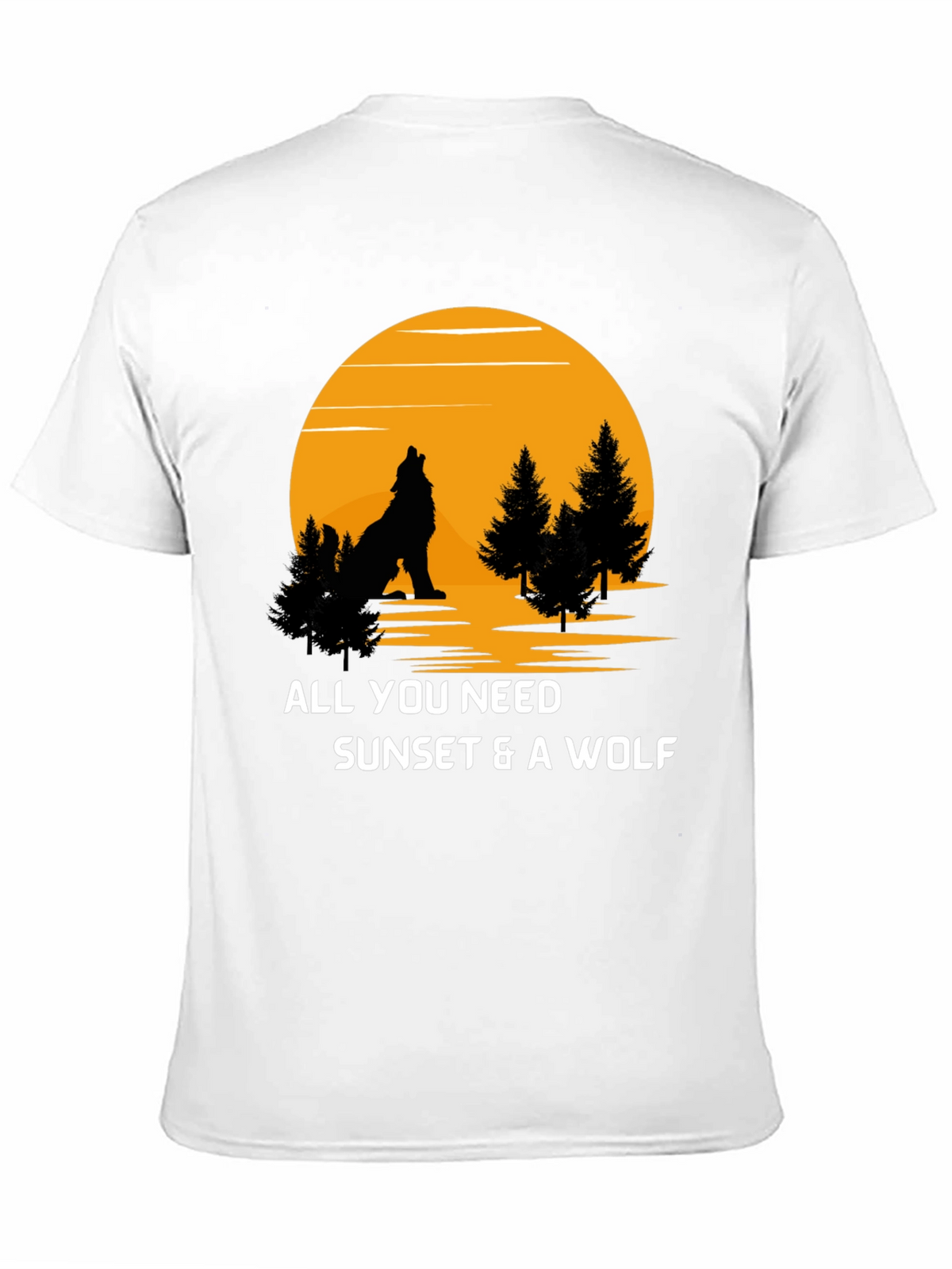 Sunset Wolf Graphic T-Shirt