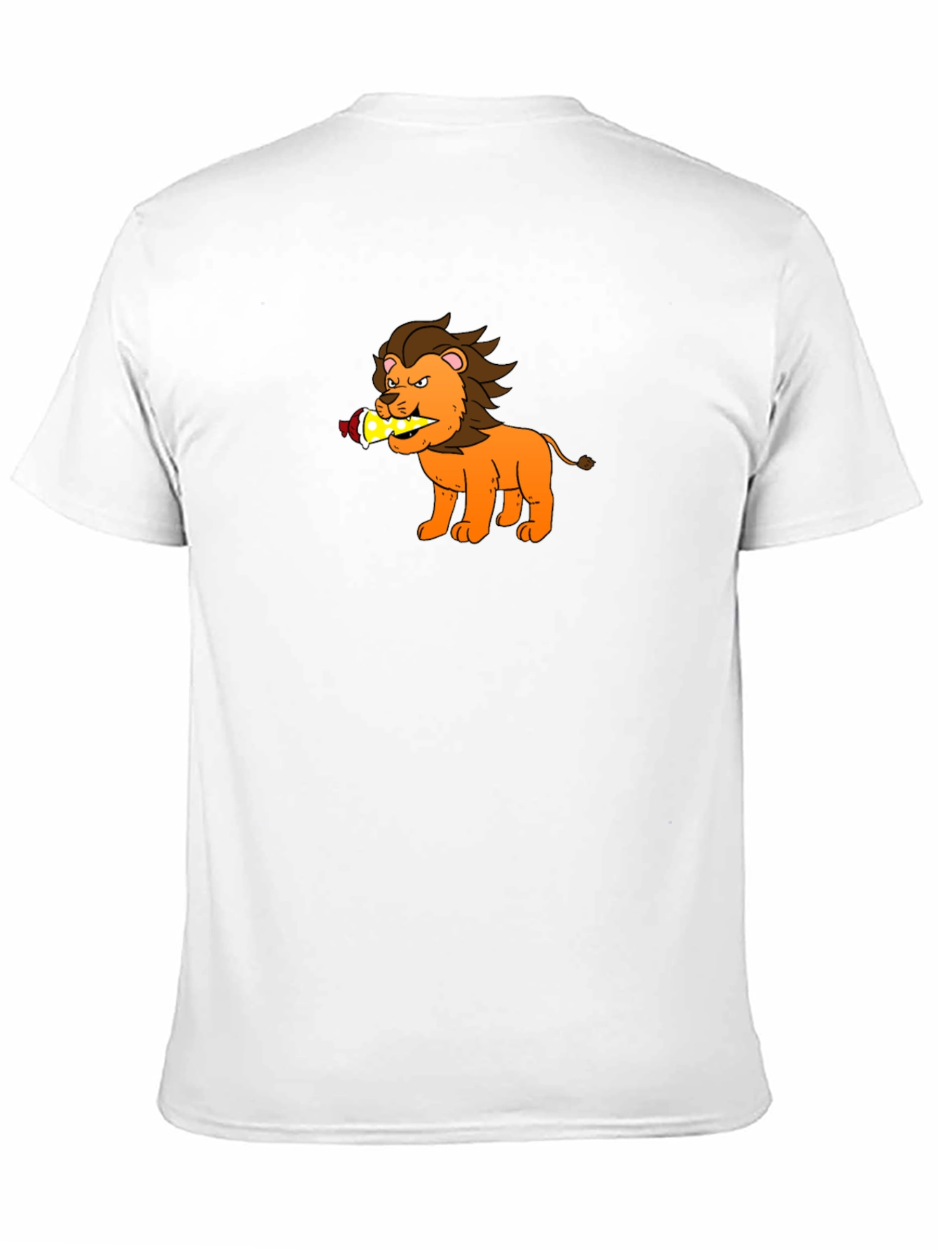 Cartoon Lion T-Shirt - Black Cotton Tee