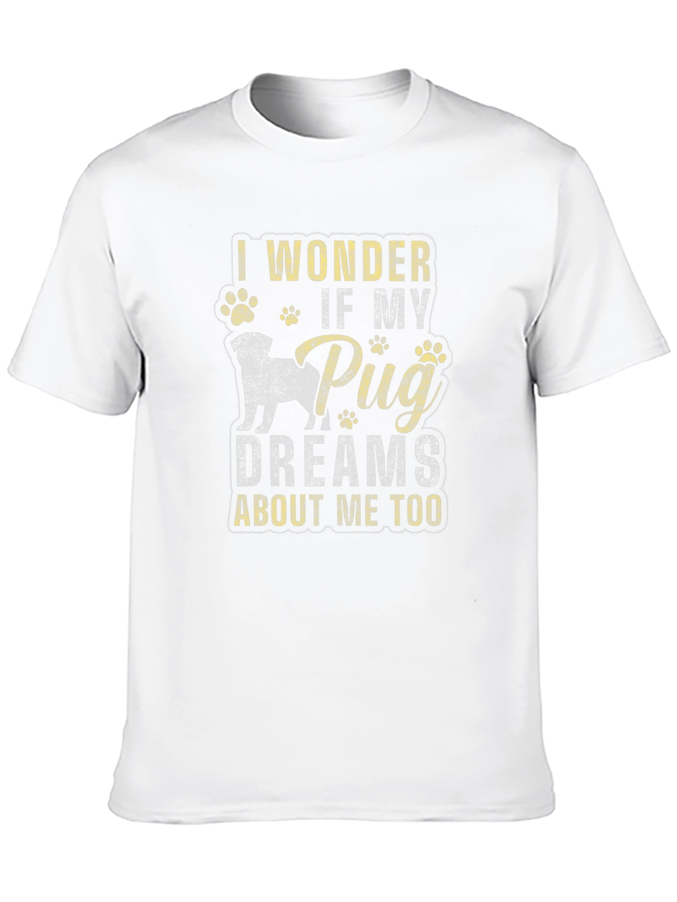 Pug Dreams T-Shirt - Black Cotton Tee