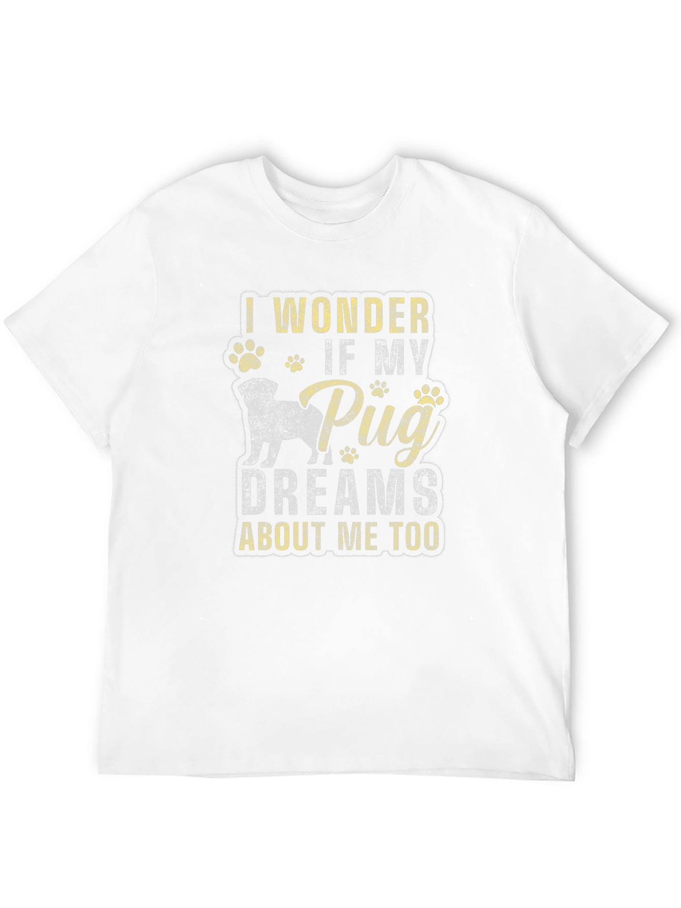 Pug Dreams T-Shirt - Black Cotton Tee