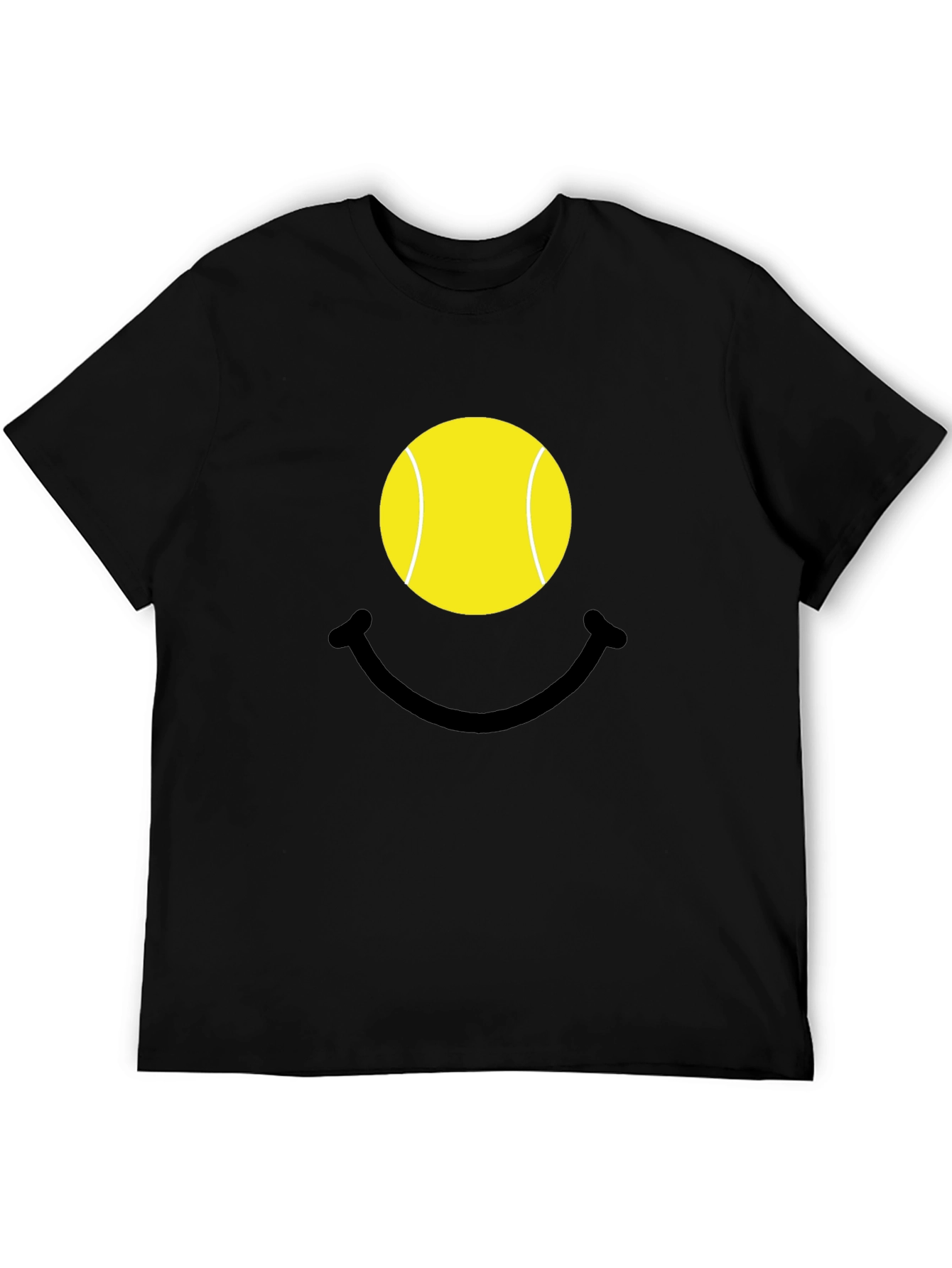 Tennis Ball Smiley Face Graphic T-Shirt