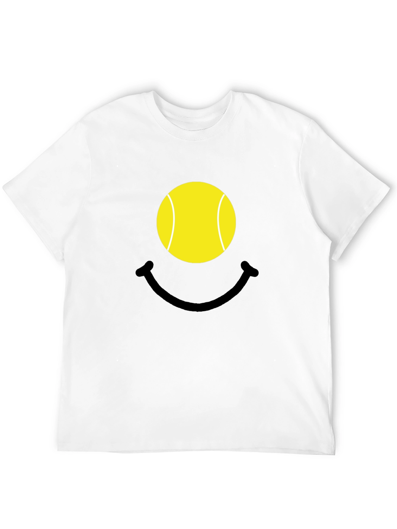 Tennis Ball Smiley Face Graphic T-Shirt