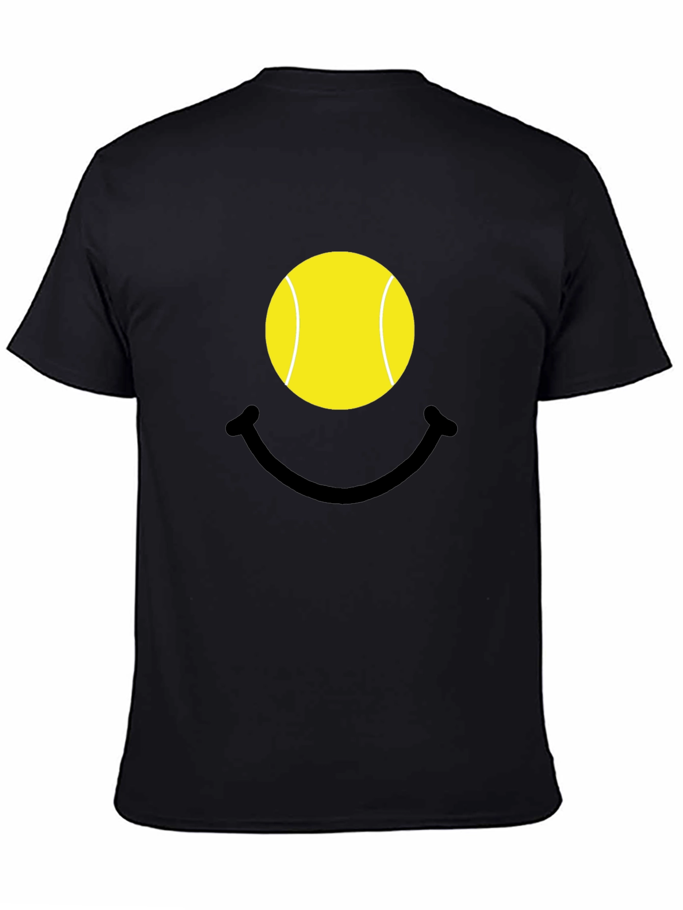 Tennis Ball Smiley Face Graphic T-Shirt
