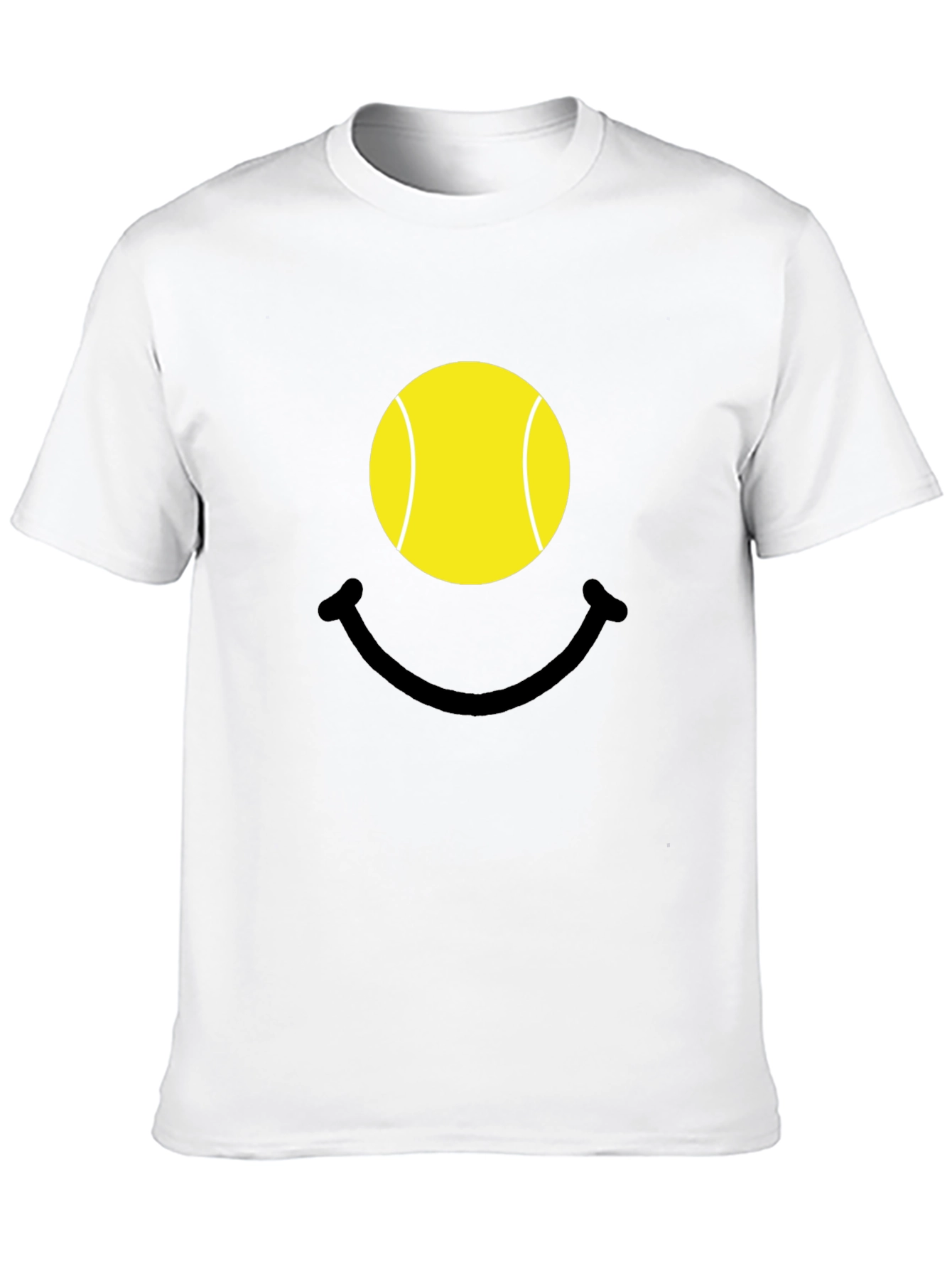 Tennis Ball Smiley Face Graphic T-Shirt