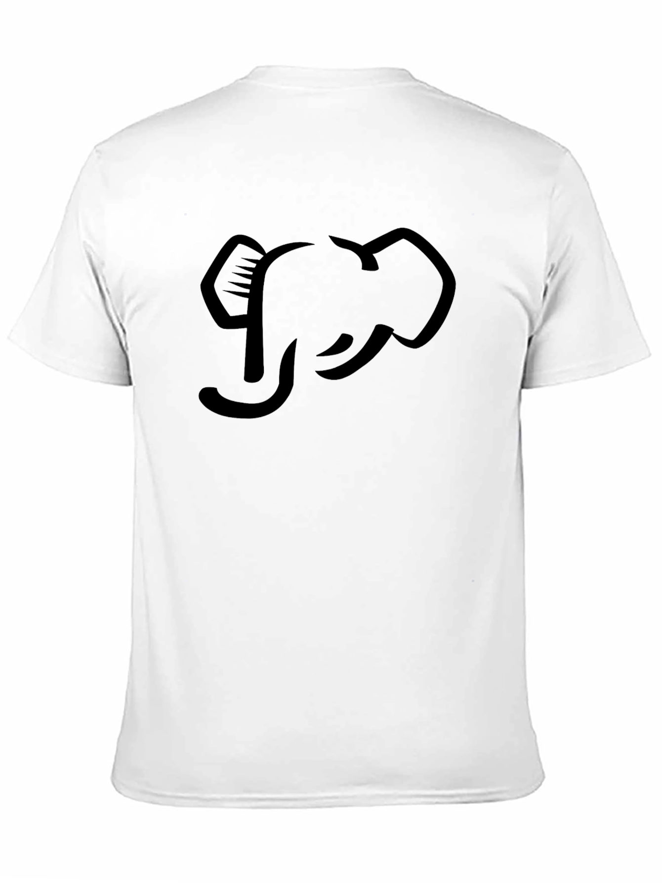 Elephant Graphic Print Black T-Shirt