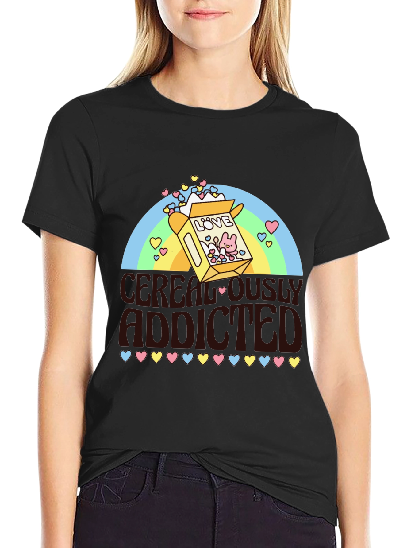 Cerealously Addicted Graphic T-Shirt