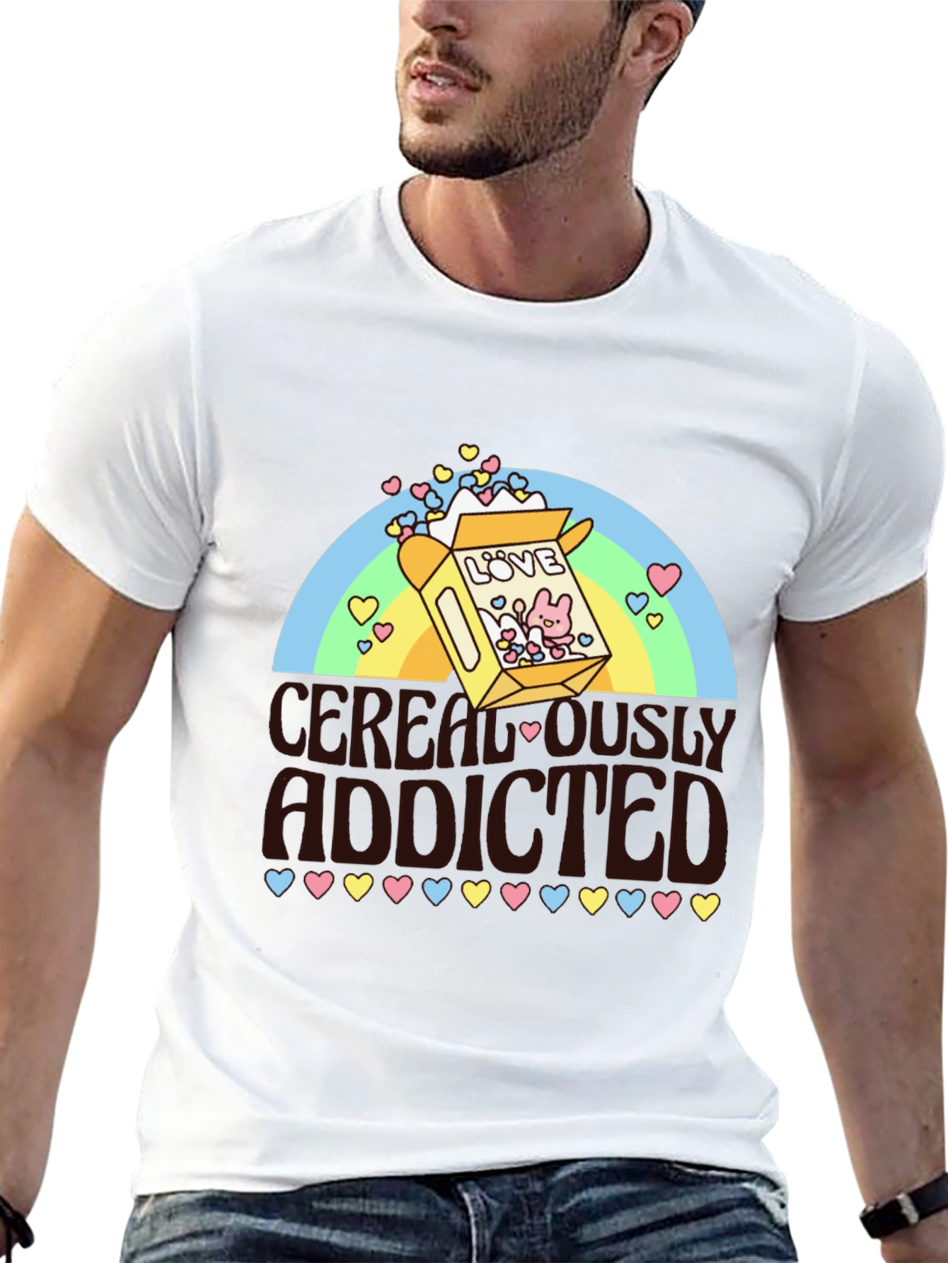 Cerealously Addicted Graphic T-Shirt