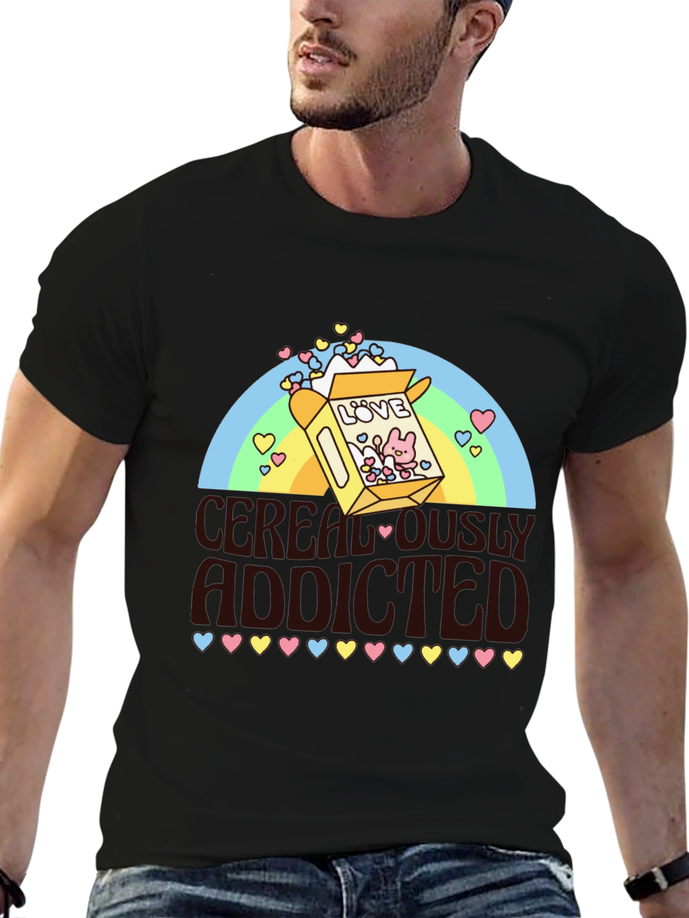 Cerealously Addicted Graphic T-Shirt