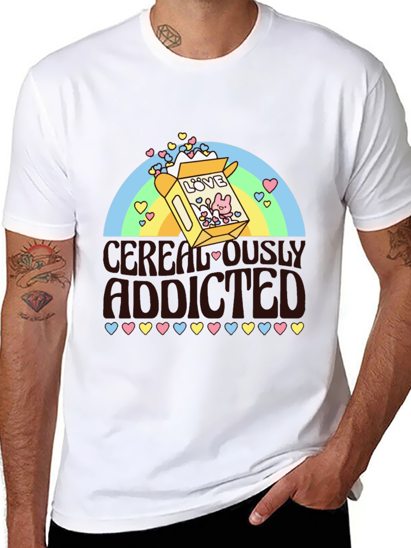 Cerealously Addicted Graphic T-Shirt