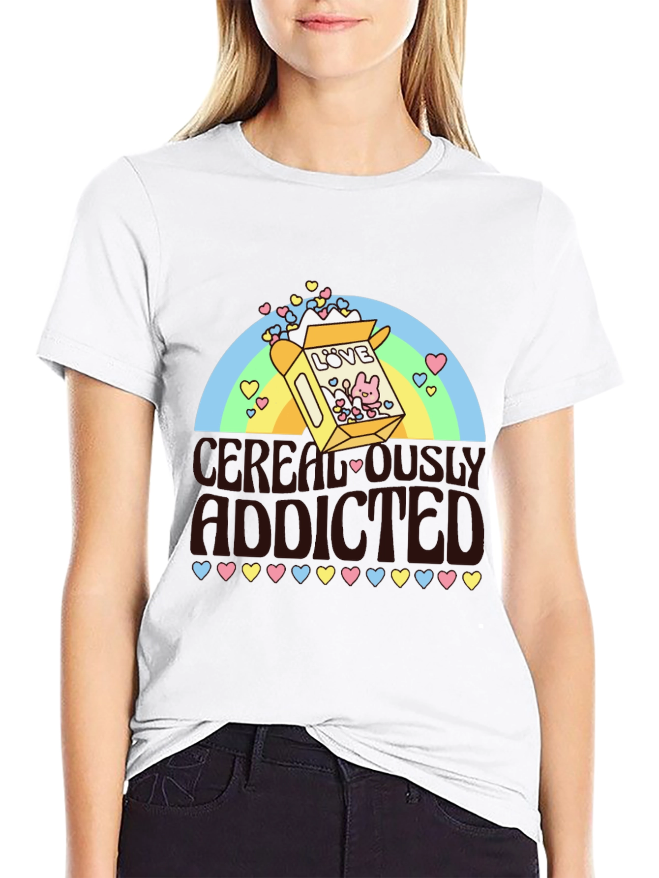 Cerealously Addicted Graphic T-Shirt
