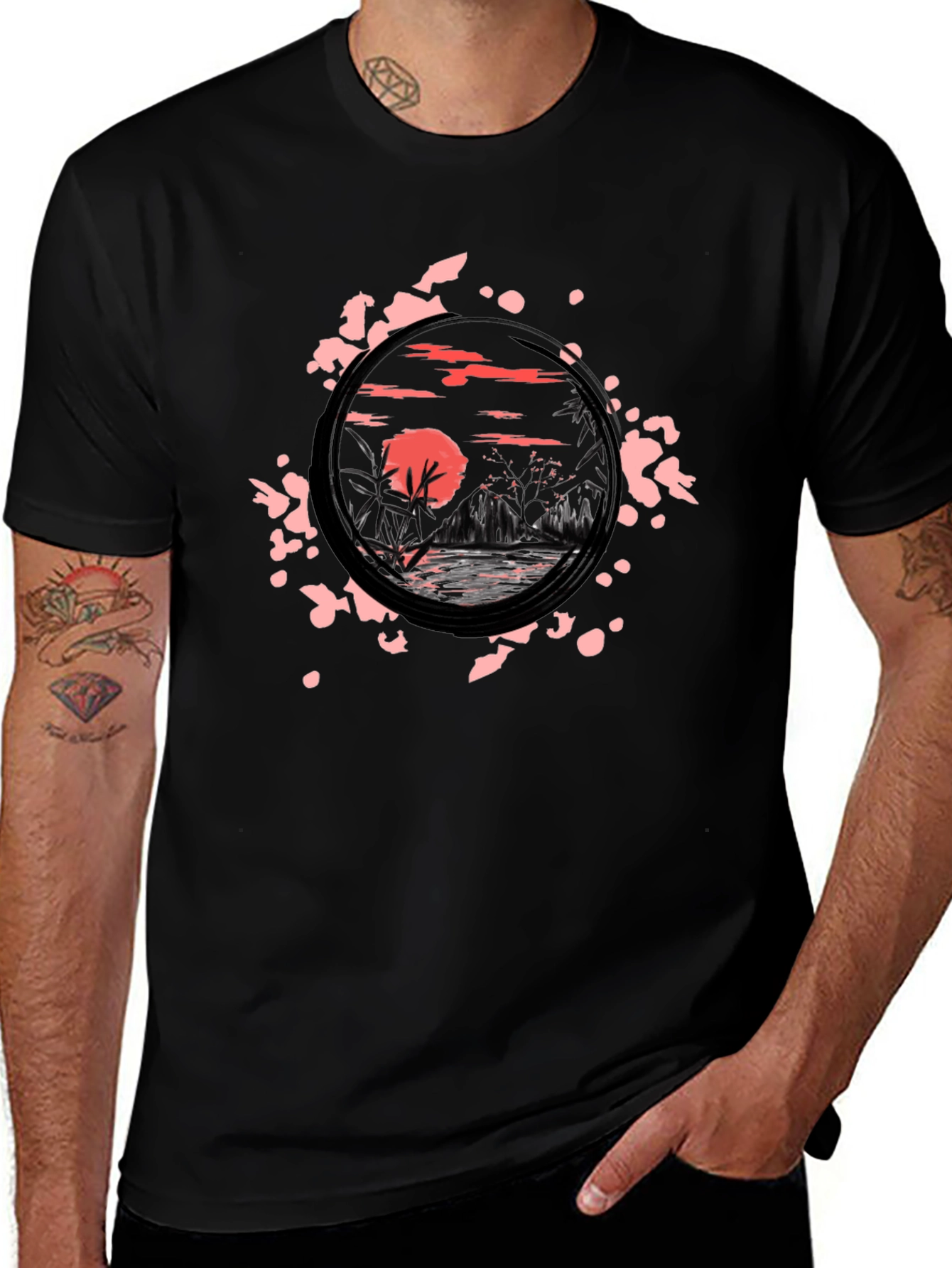 Sunset Landscape Graphic Tee
