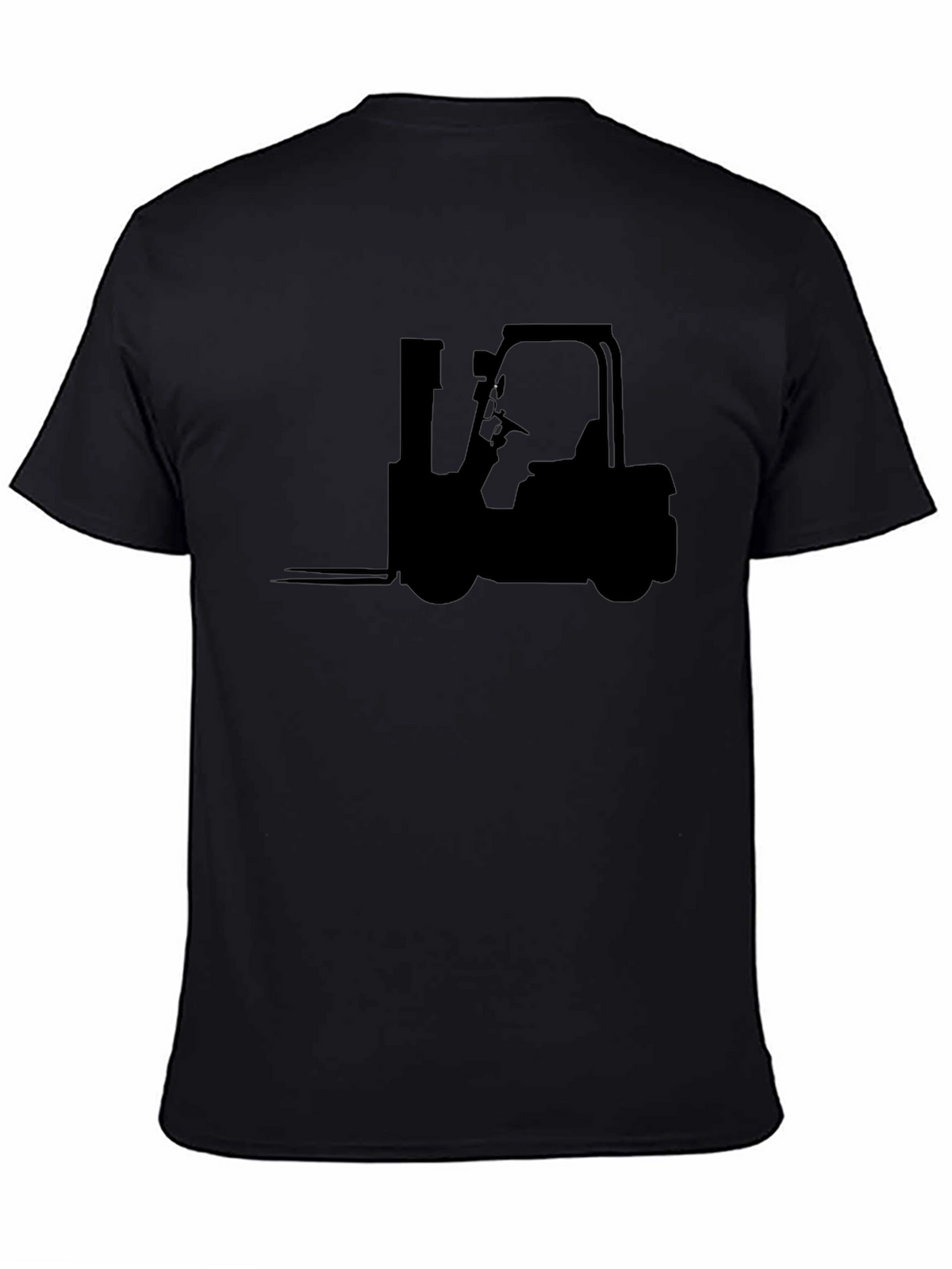 Forklift Silhouette Graphic Tee - Black