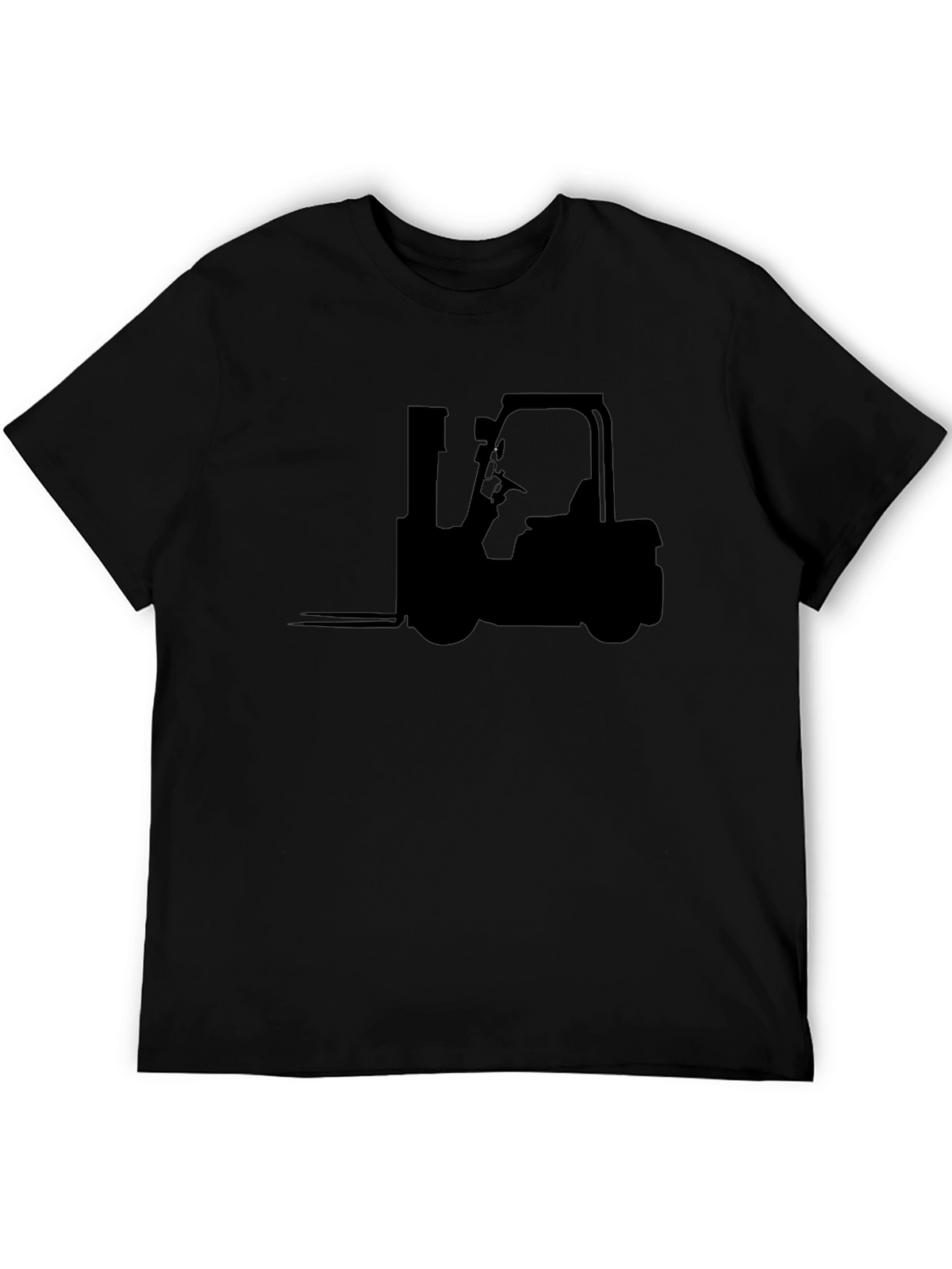 Forklift Silhouette Graphic Tee - Black