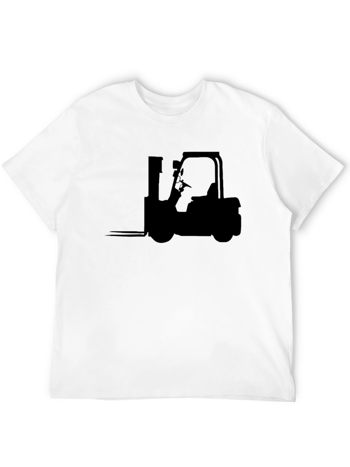 Forklift Silhouette Graphic Tee - Black