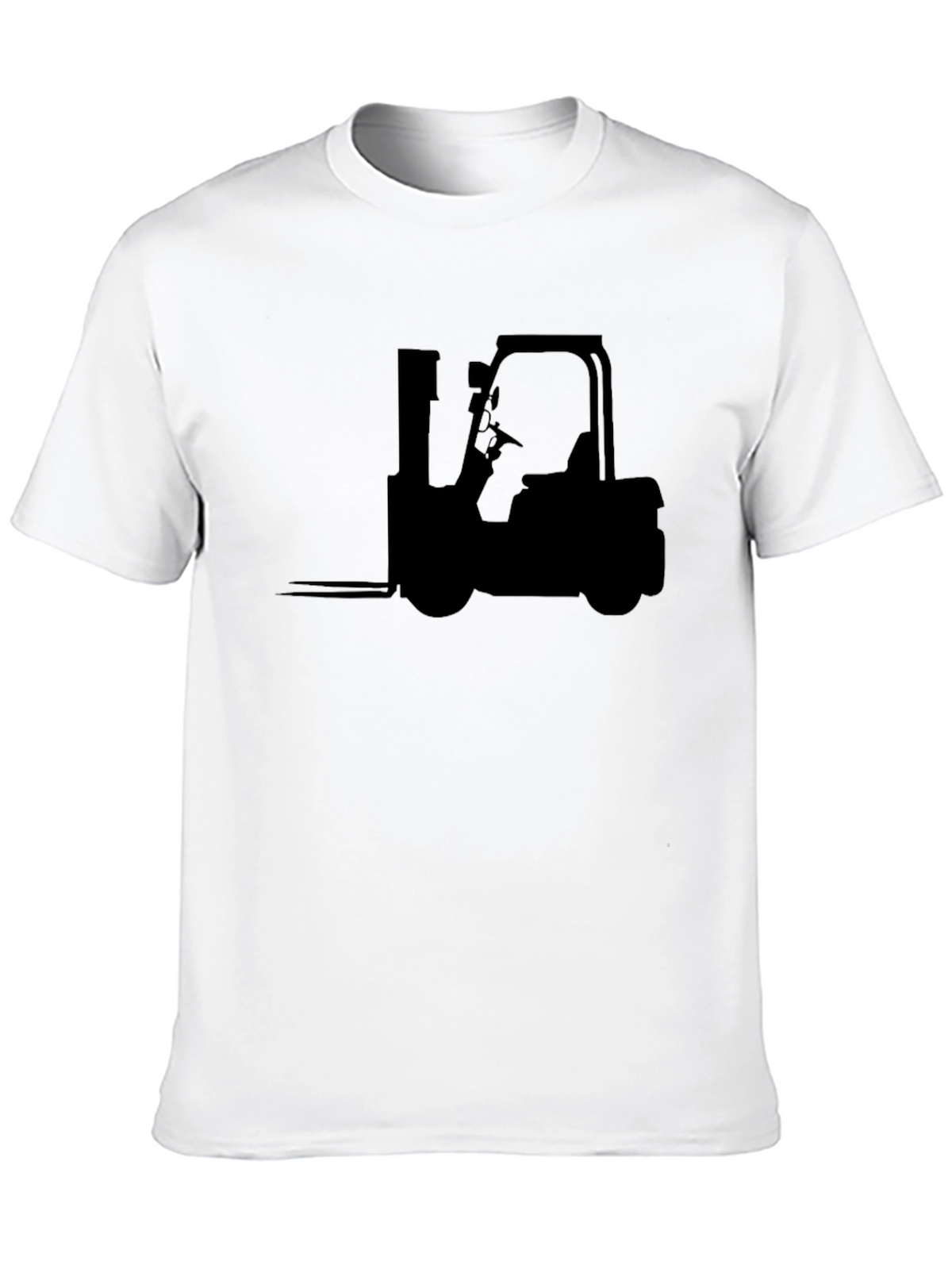 Forklift Silhouette Graphic Tee - Black