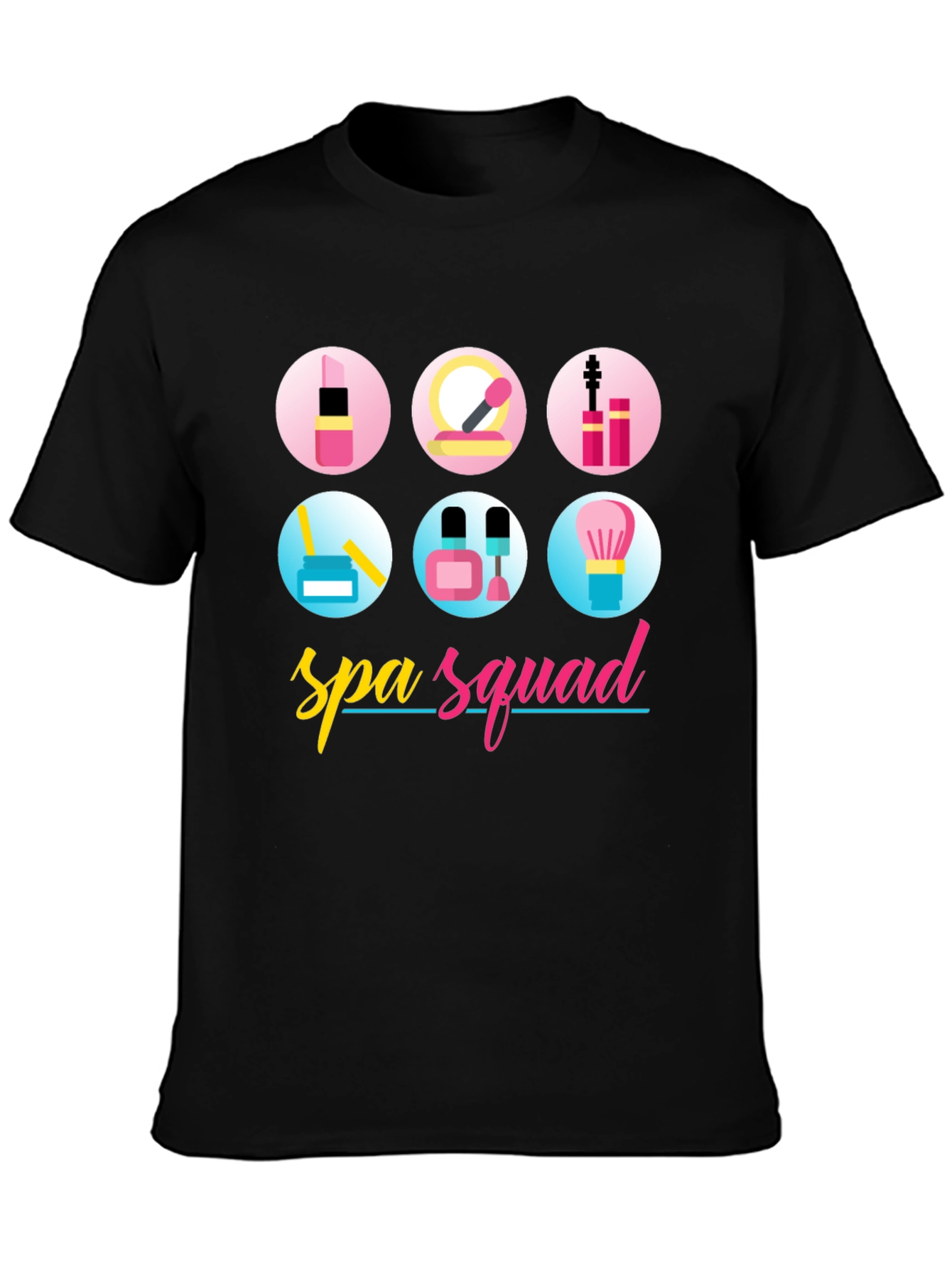 Spa Squad Graphic T-Shirt - Black Cotton Tee
