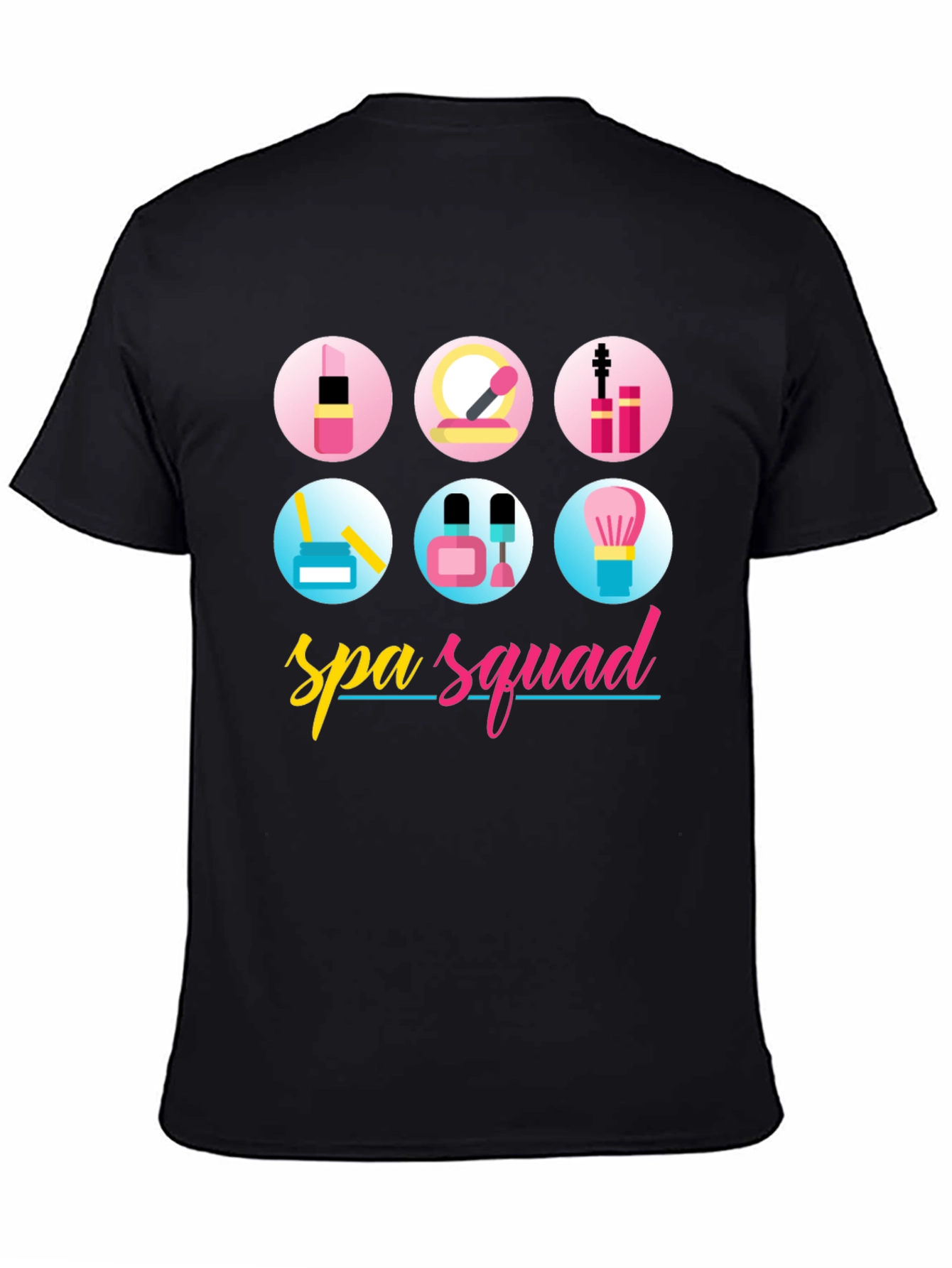 Spa Squad Graphic T-Shirt - Black Cotton Tee