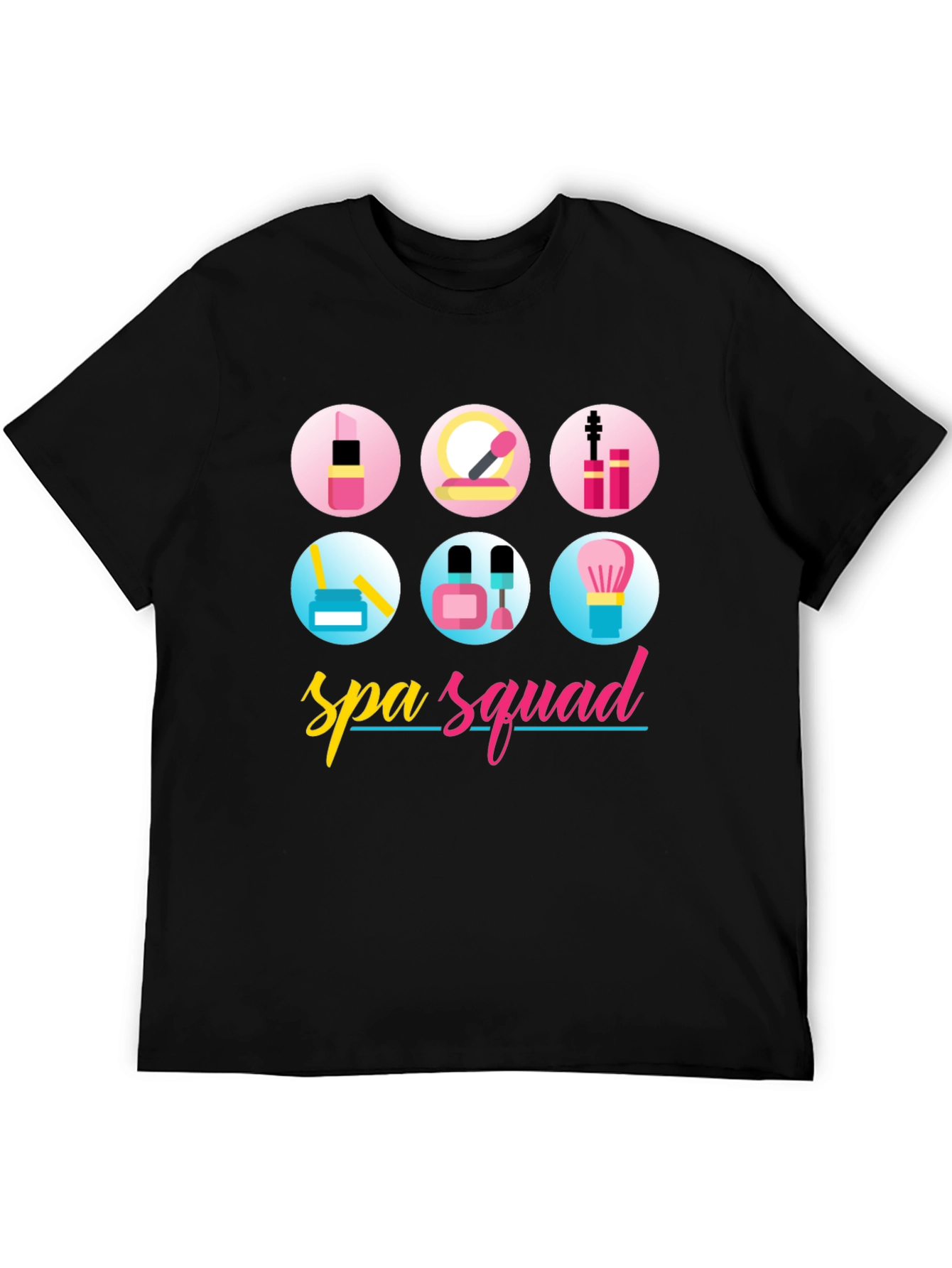 Spa Squad Graphic T-Shirt - Black Cotton Tee