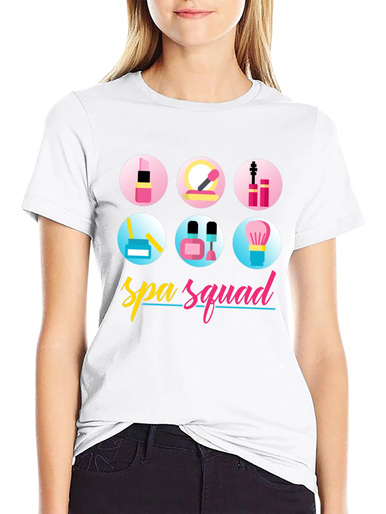 Spa Squad Graphic T-Shirt - Black Cotton Tee