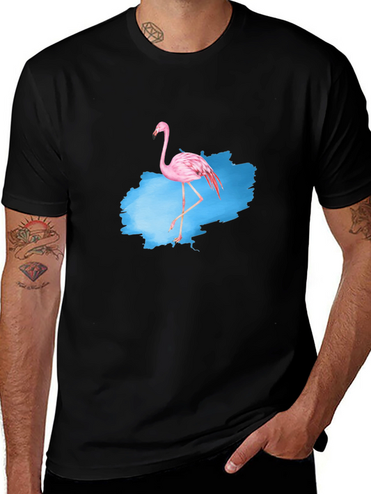 Flamingo Graphic Tee - Mens Black T-Shirt