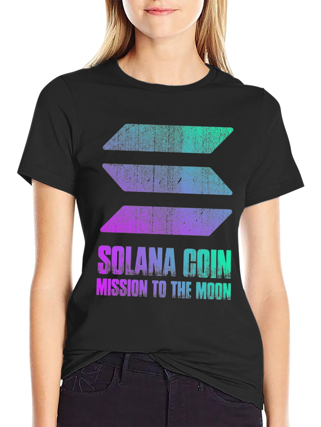 Solana Coin Mission to the Moon T-Shirt