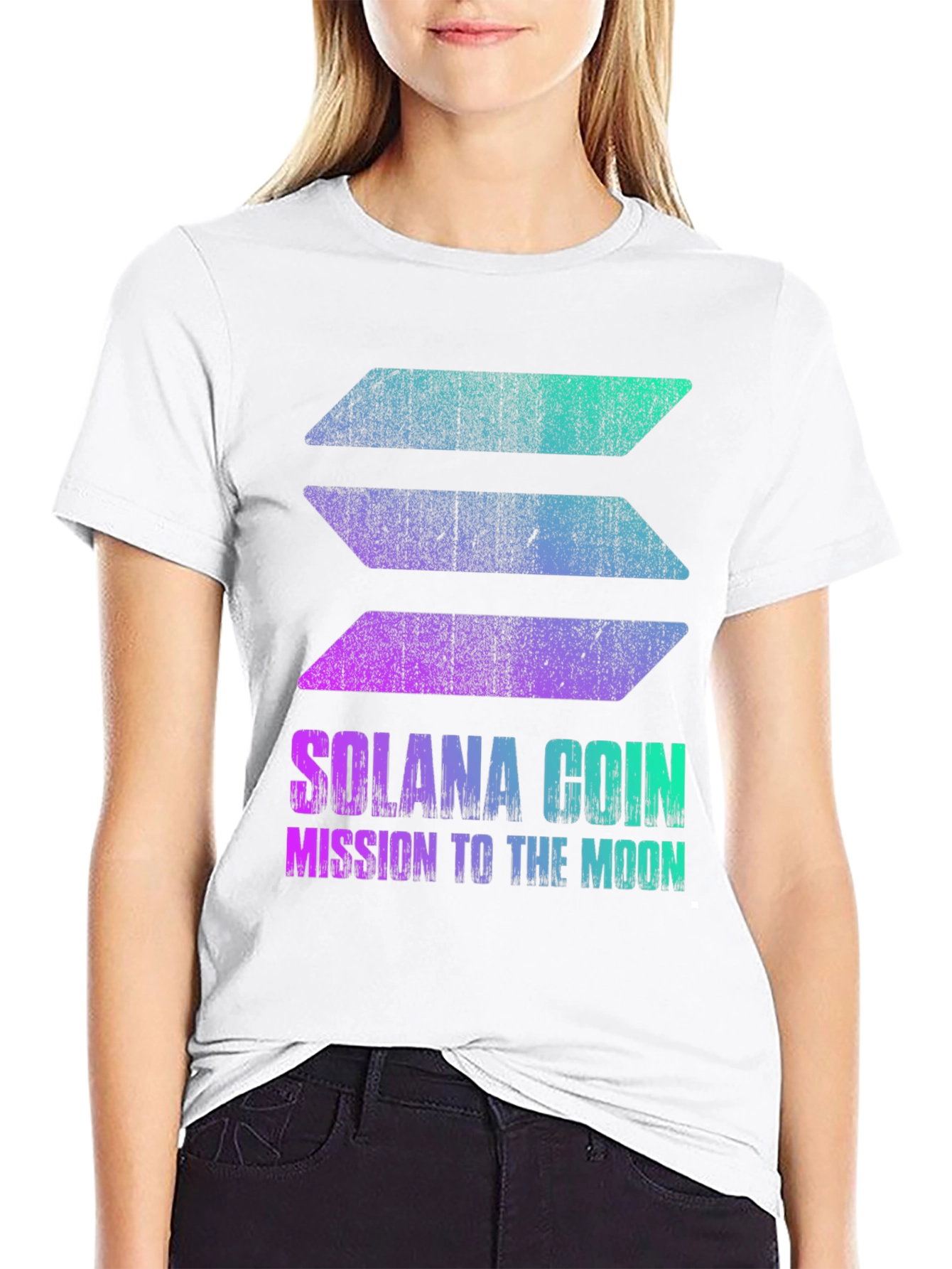 Solana Coin Mission to the Moon T-Shirt