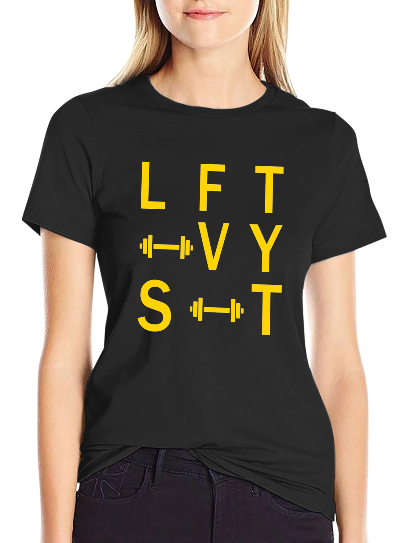 Lift Heavy S*** Black Graphic Tee