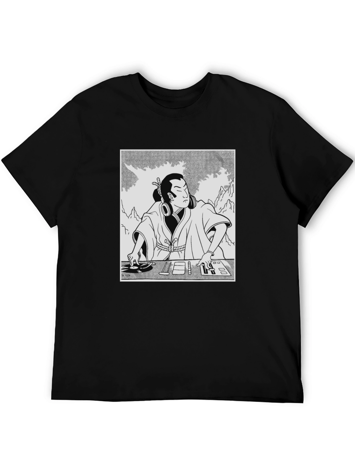 DJ Samurai Black Graphic T-Shirt