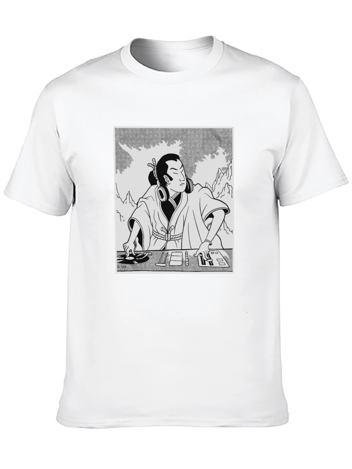 DJ Samurai Black Graphic T-Shirt
