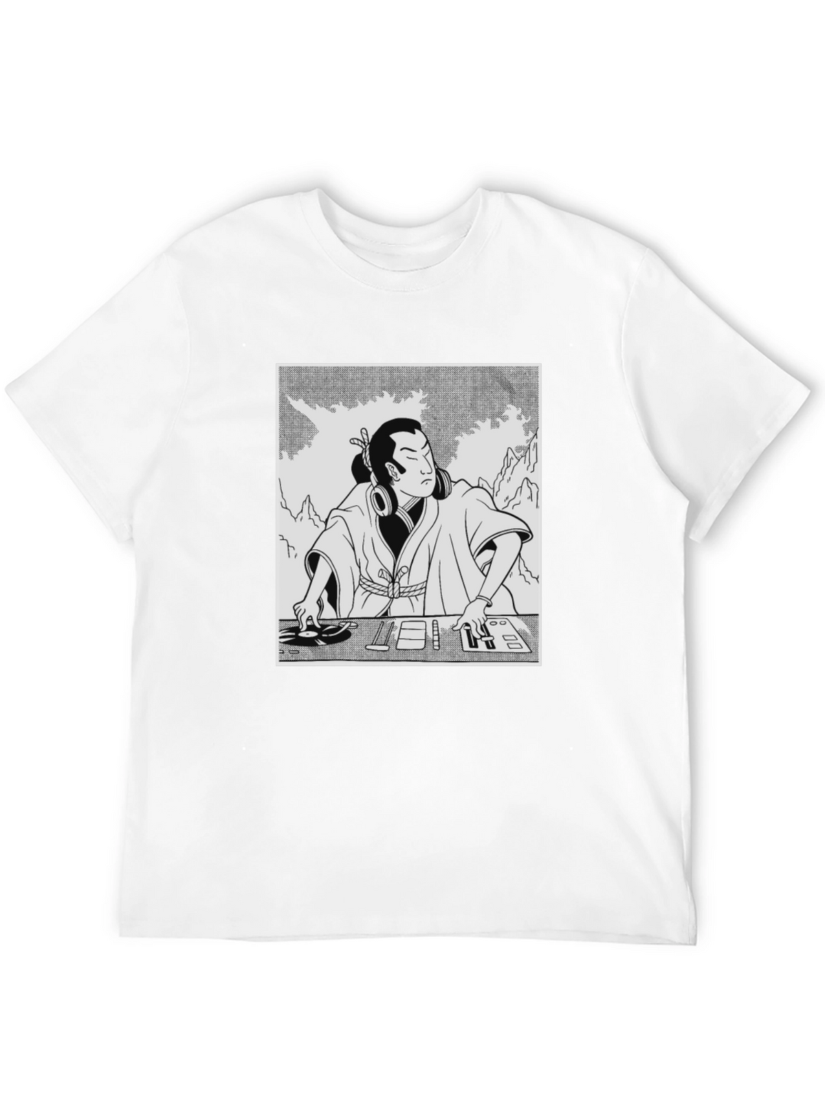 DJ Samurai Black Graphic T-Shirt