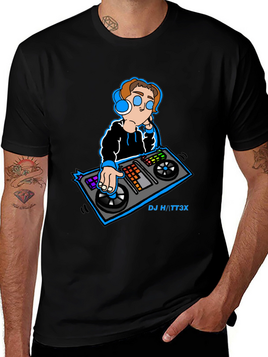 Cool DJ Graphic Black T-Shirt