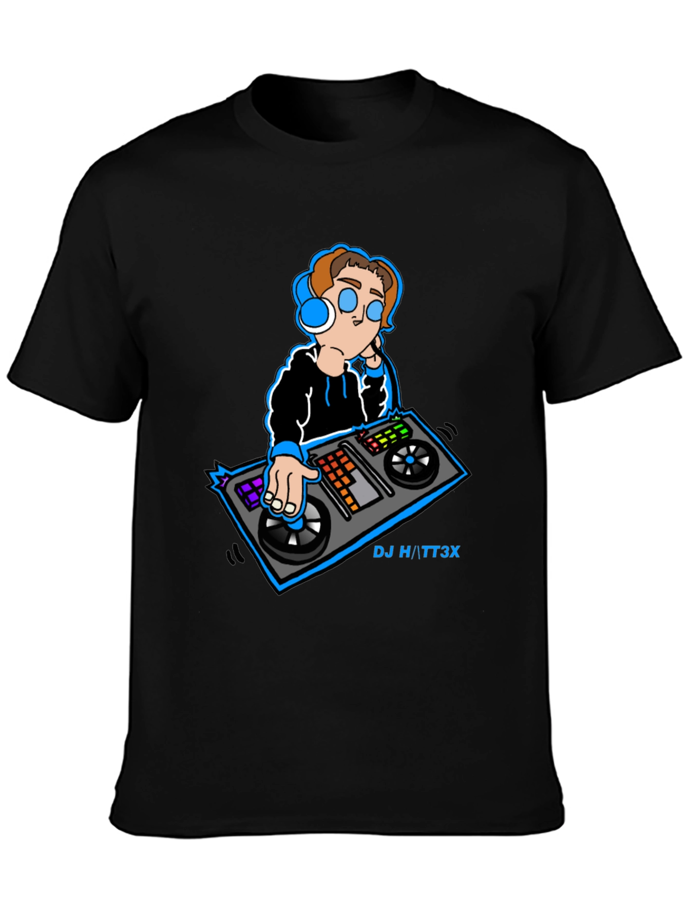 Cool DJ Graphic Black T-Shirt