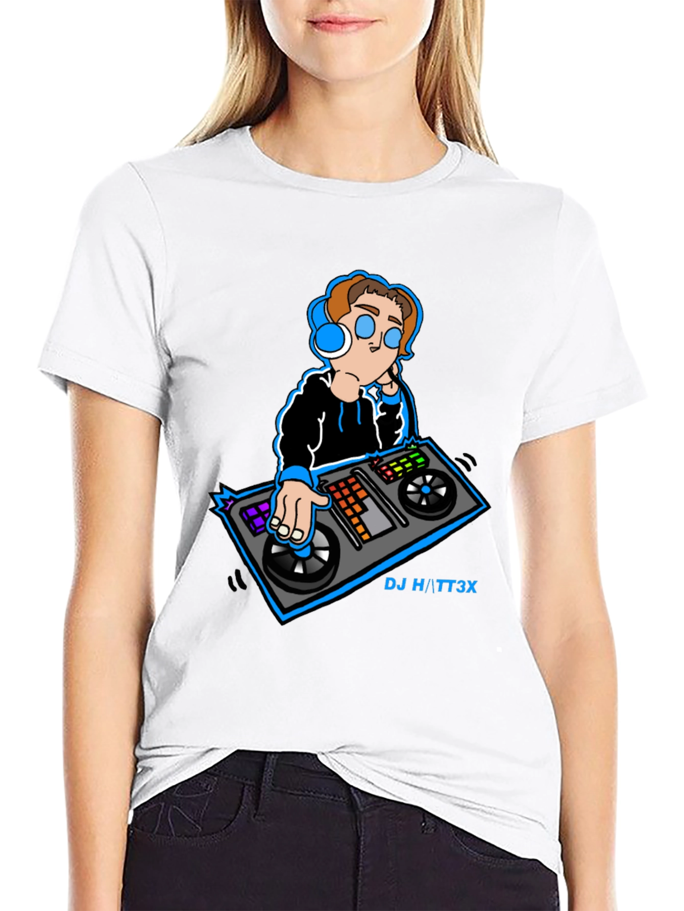 Cool DJ Graphic Black T-Shirt