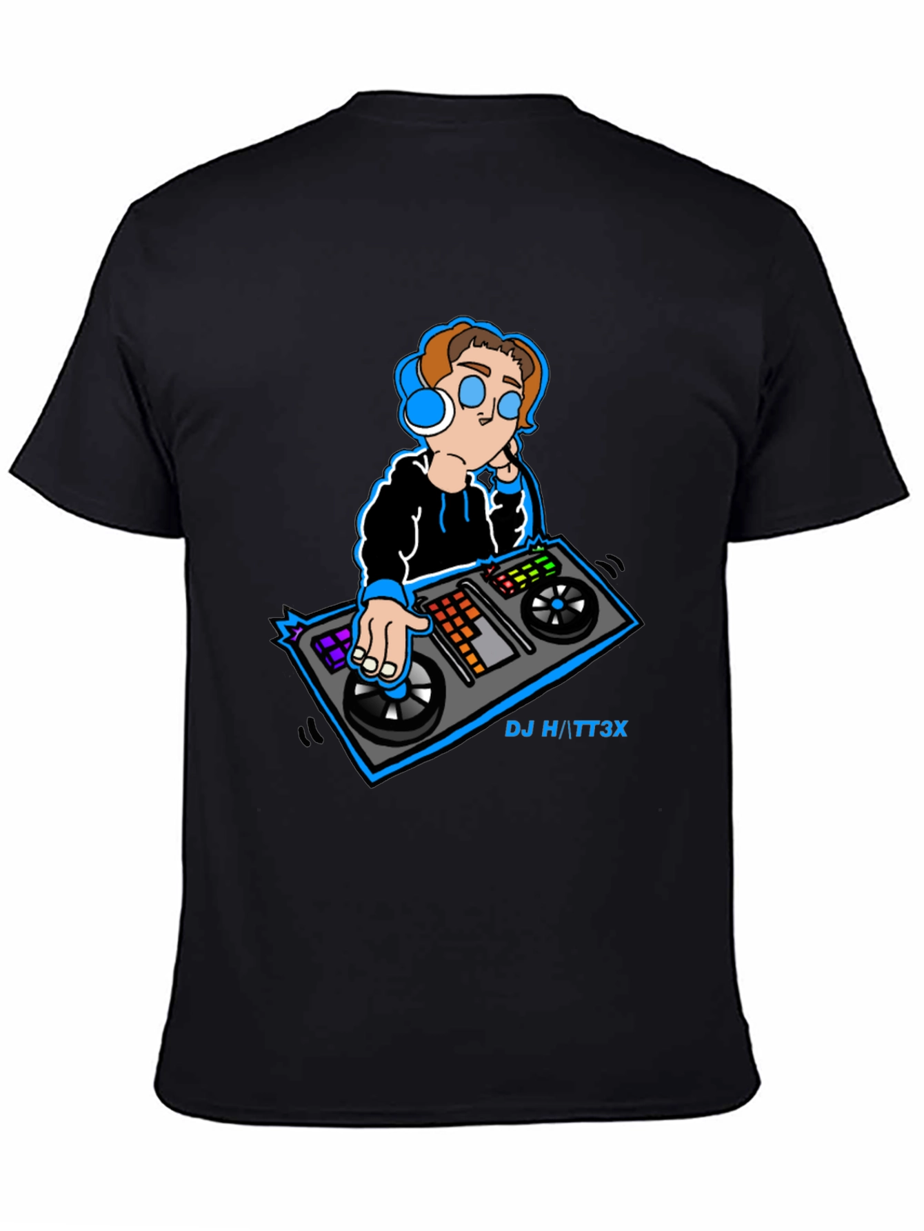 Cool DJ Graphic Black T-Shirt
