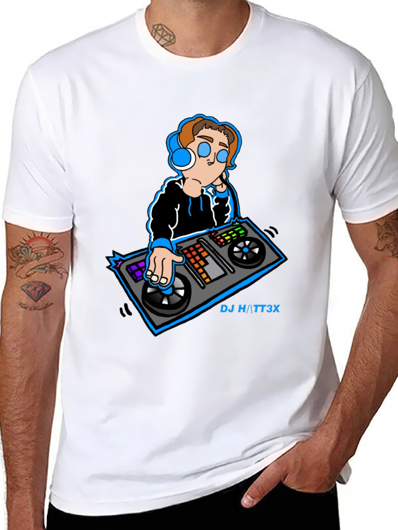 Cool DJ Graphic Black T-Shirt