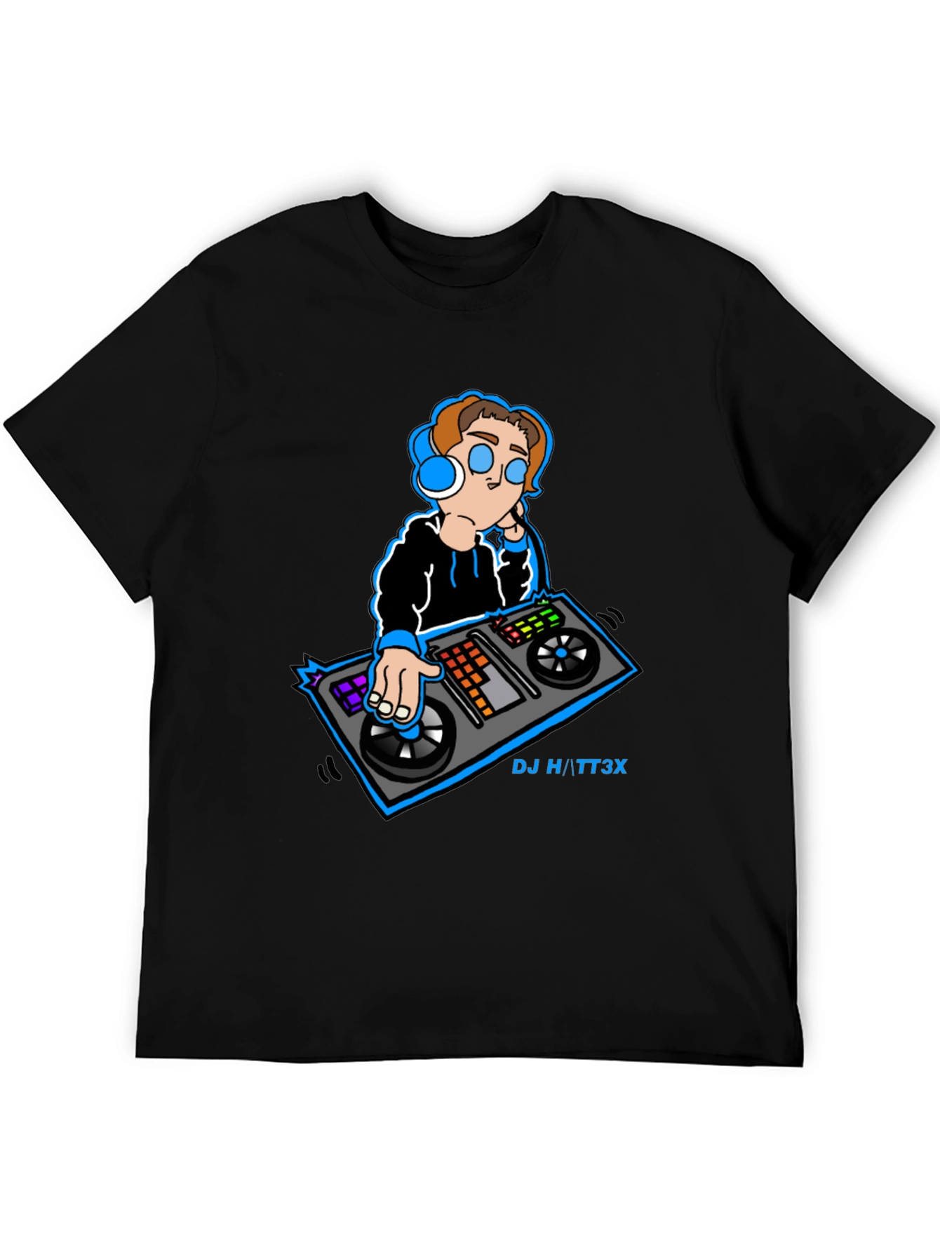Cool DJ Graphic Black T-Shirt